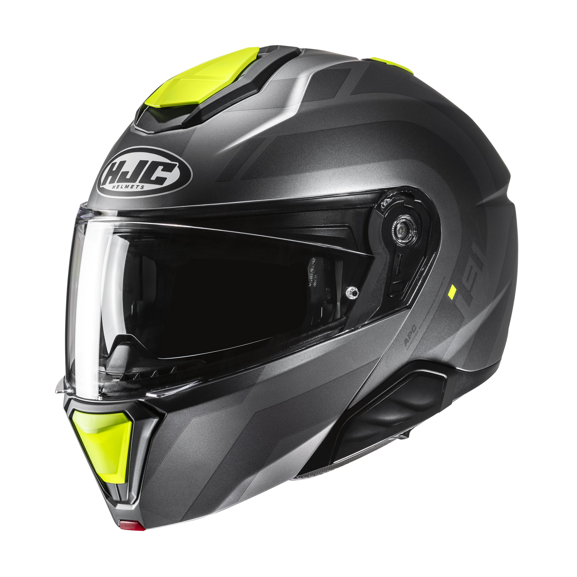HJC Hjälm i91 Arven Grå/Fluo Gul MC3HSF