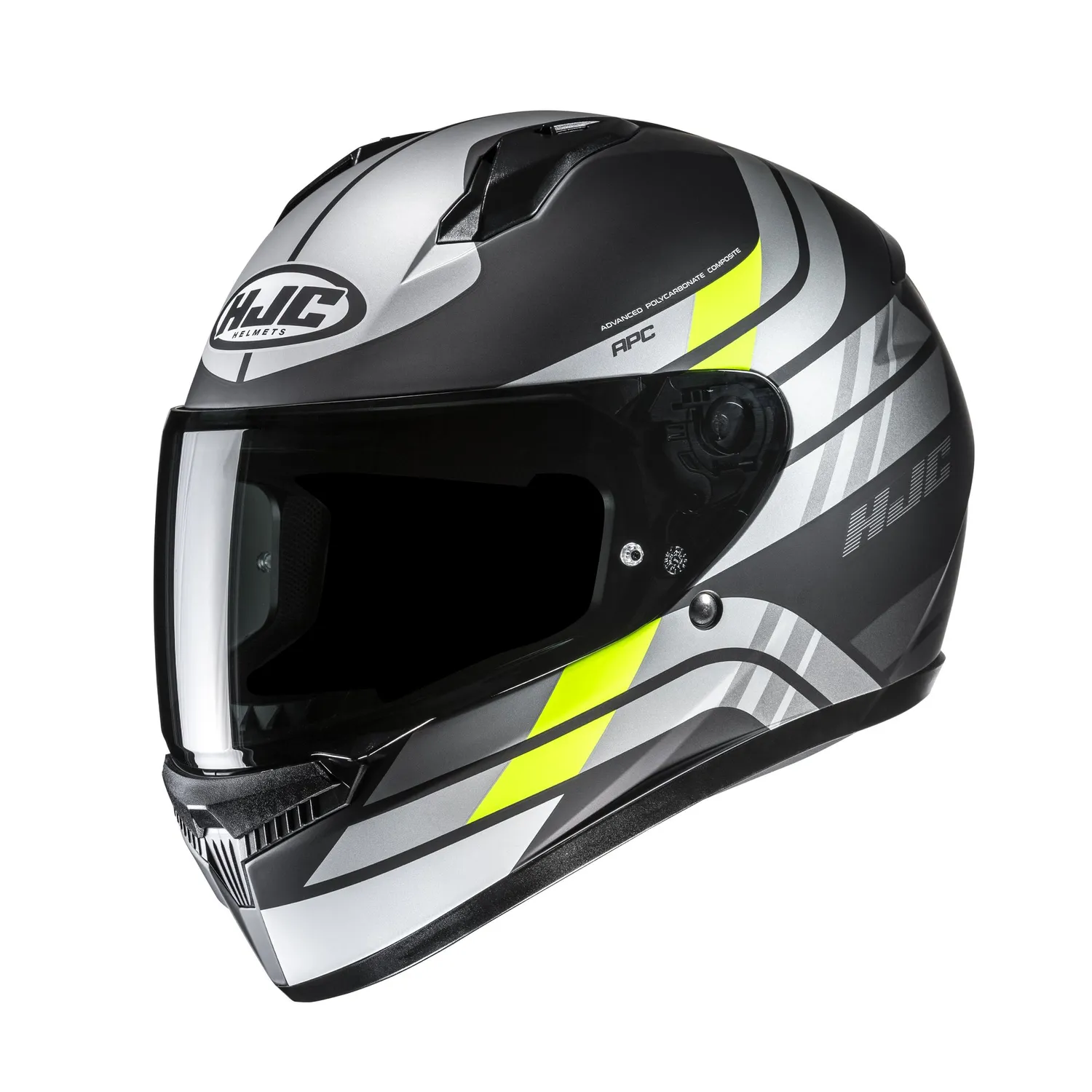 HJC Hjälm C10 Hiper Svart/Grå/Fluo Gul MC3HSF