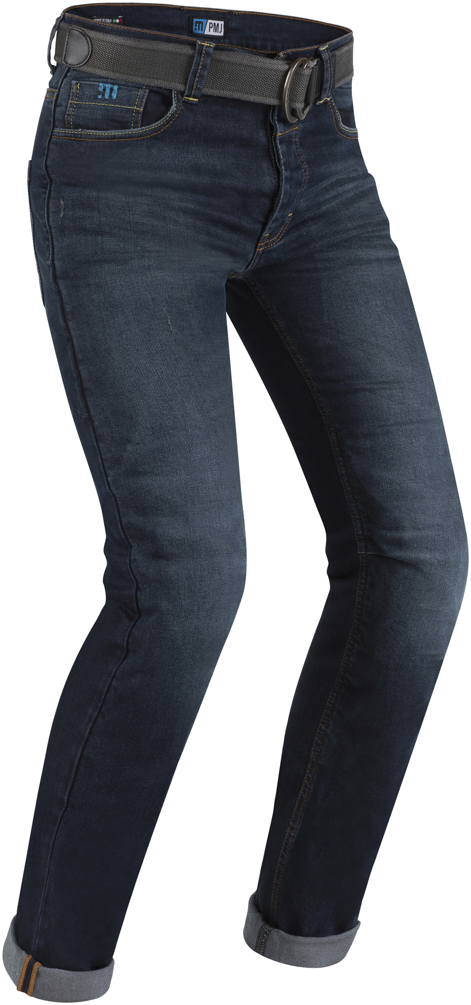 PMJ Jeans Caferacer Blå, bälte ingår