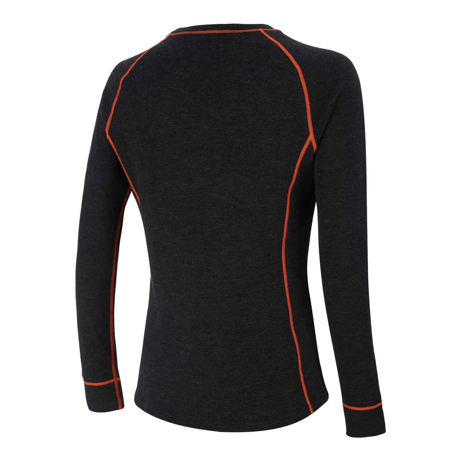 AMOQ 100% Merino Underställ Tröja Grå/Orange