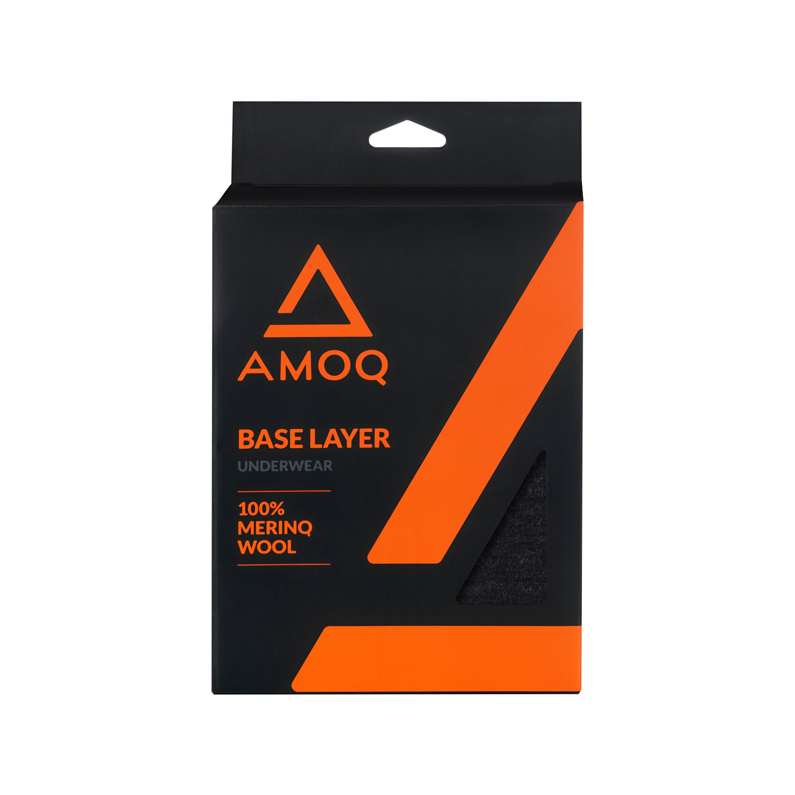 AMOQ 100% Merino Underställ Tröja Grå/Orange