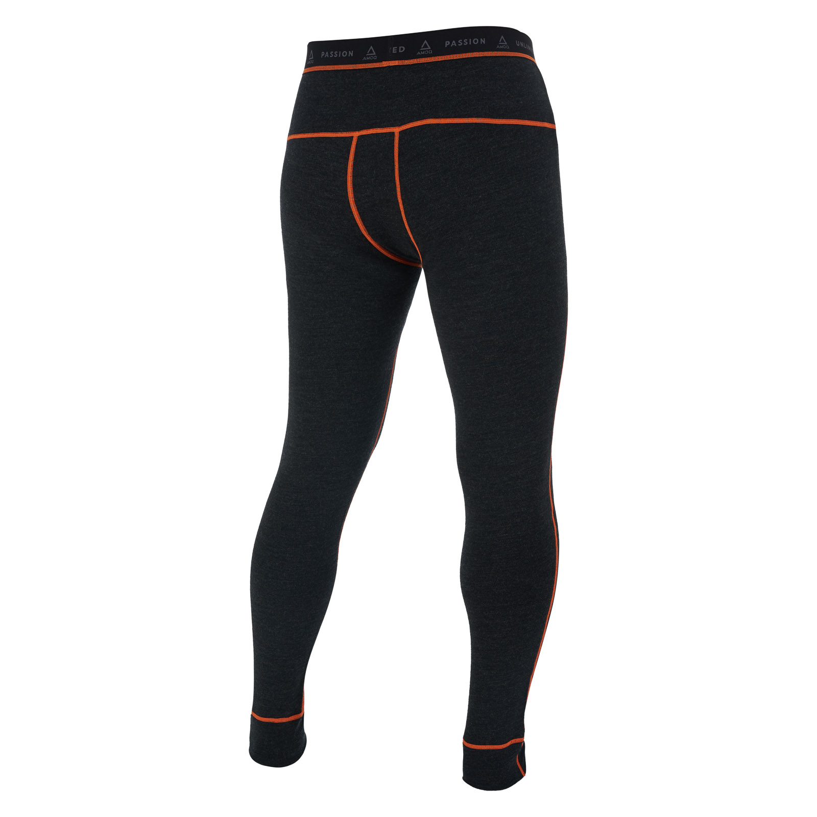 AMOQ 100% Merino Underställ Byxor Grå/Orange
