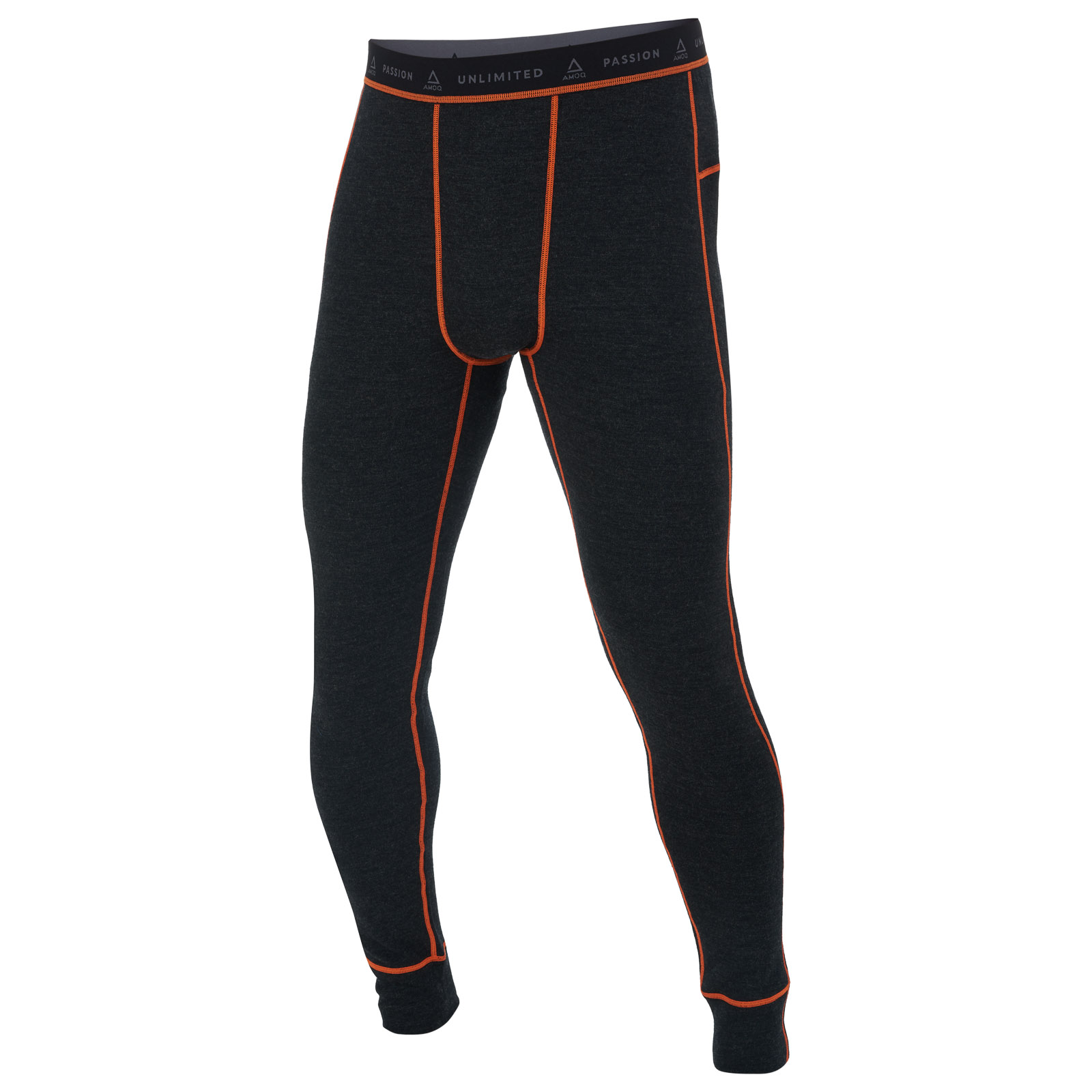 AMOQ 100% Merino Underställ Byxor Grå/Orange