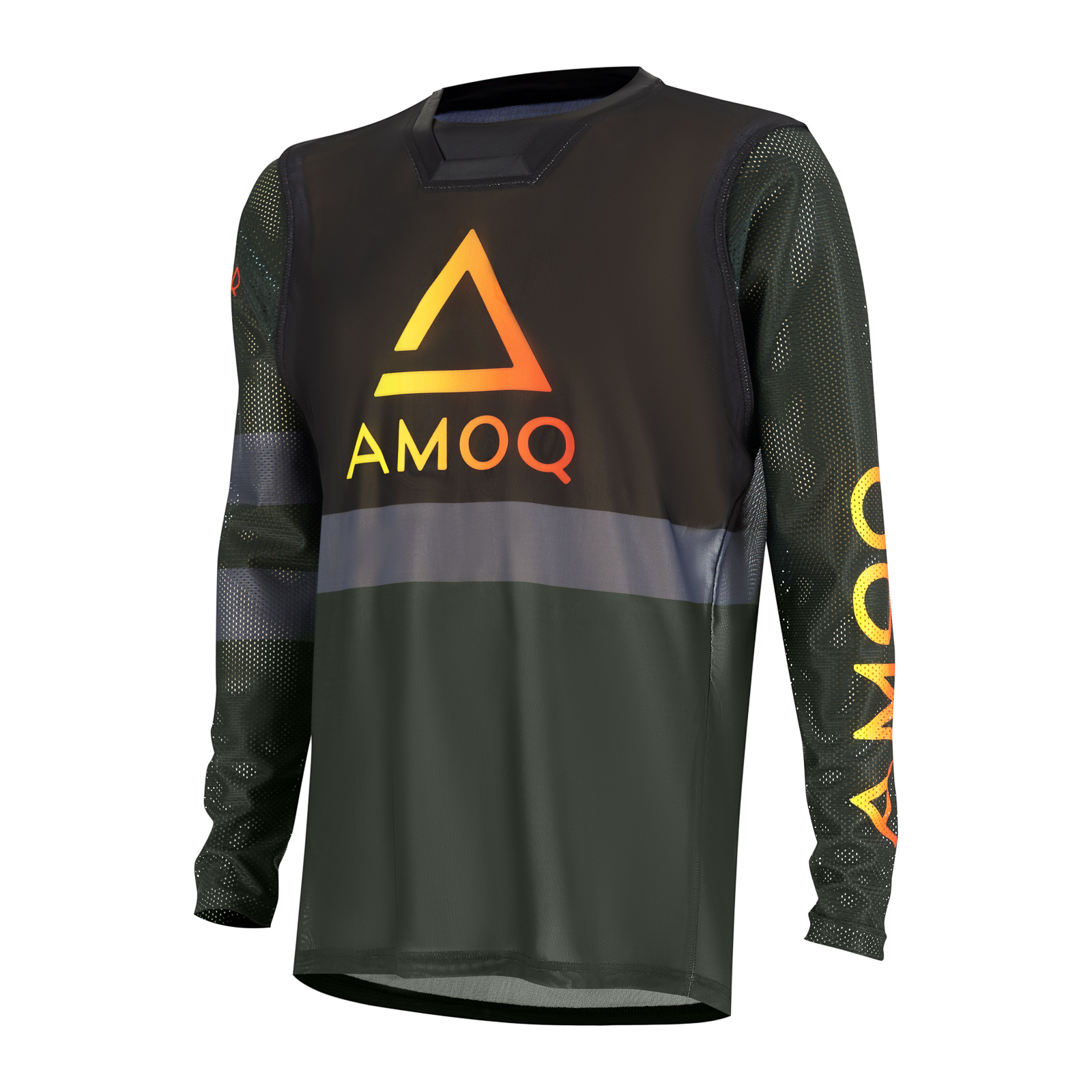 AMOQ Airline Mesh Crosströja Militärgrön-Svart 