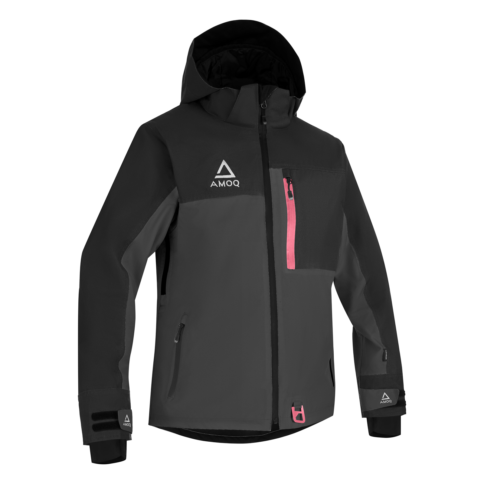 AMOQ Dynamic W's Jacka Fodrad Svart/Grå/Rosa