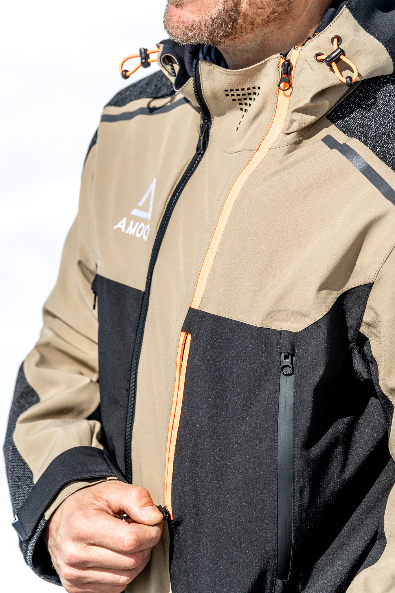 AMOQ Flex Light Jacka Beige/Svart