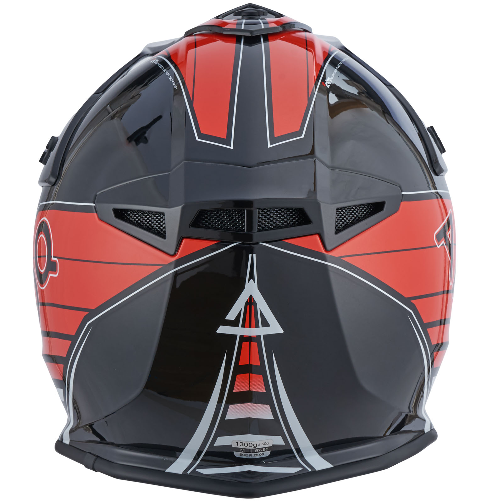 AMOQ Meteor V2 Helmet Axis Svart/Röd glansig