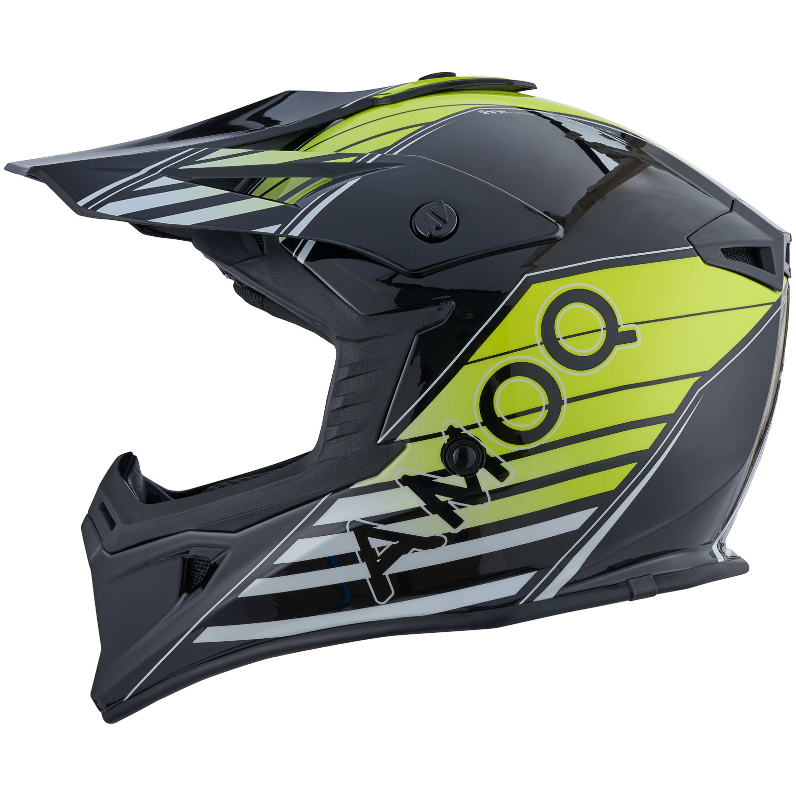 AMOQ Meteor V2 Helmet Axis Svart/Gul glansig