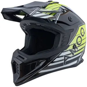 AMOQ Meteor V2 Helmet Axis Svart/Gul glansig