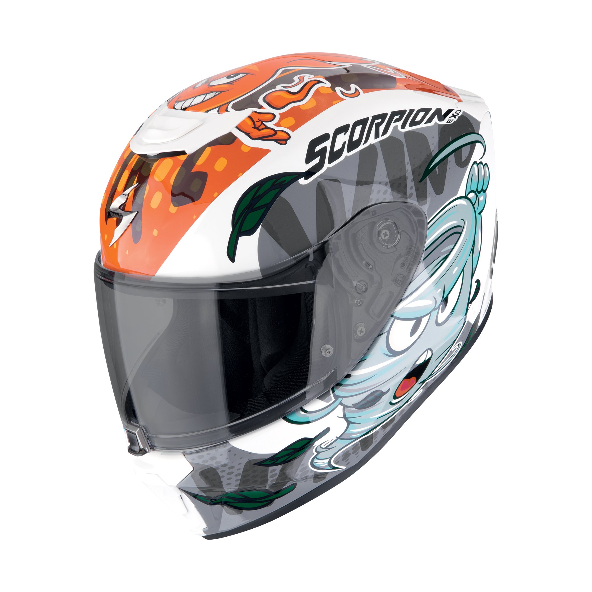 SCORPION Hjälm EXO-JNR AIR The4elements Vit-Blå-Orange