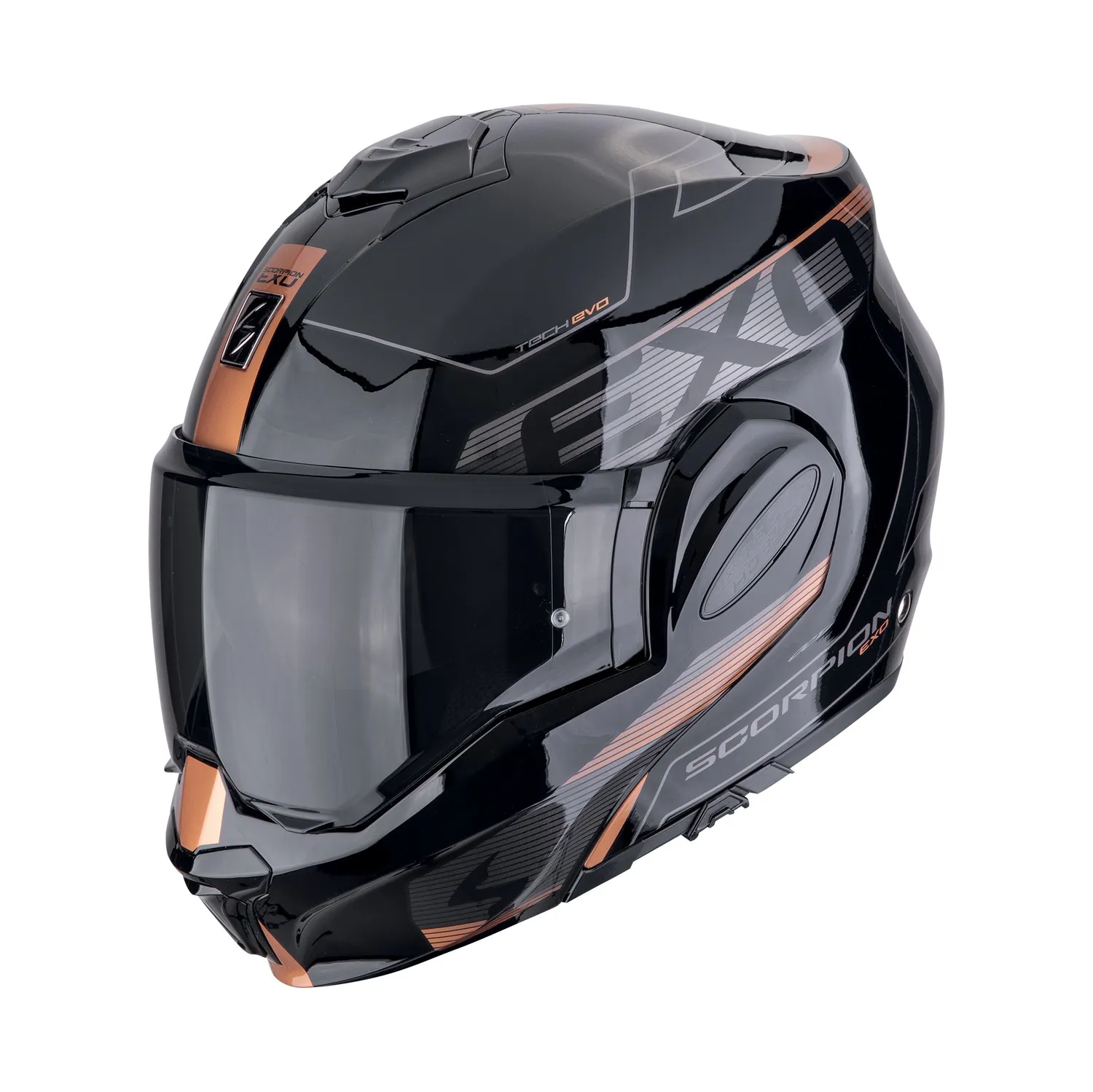 SCORPION Hjälm EXO-TECH EVO TRAVELLER Svart-Koppar