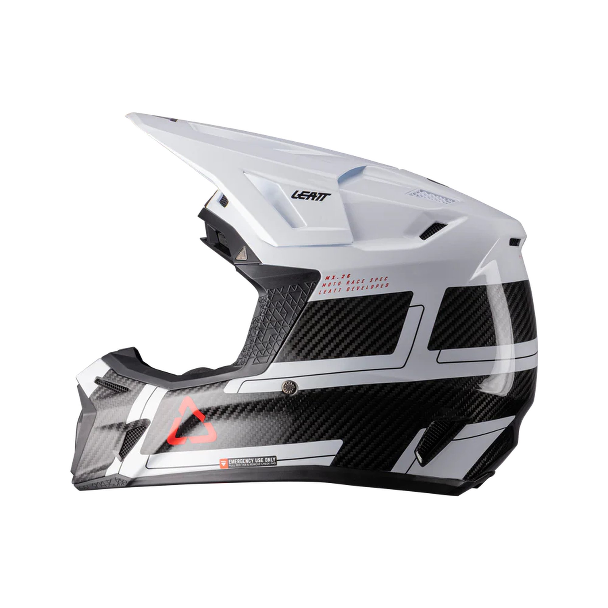 Leatt Hjälm+Goggles Moto 9.5 Carbon/Vit V26