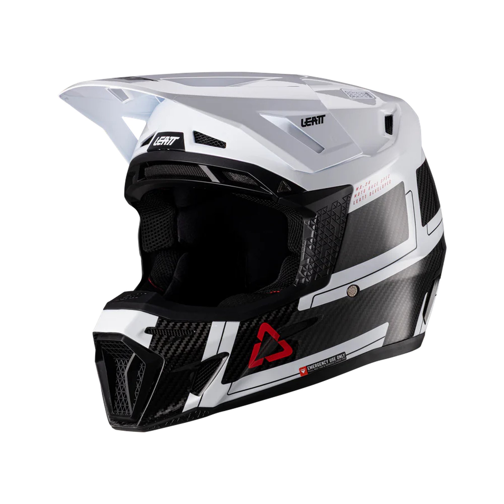 Leatt Hjälm+Goggles Moto 9.5 Carbon/Vit V26