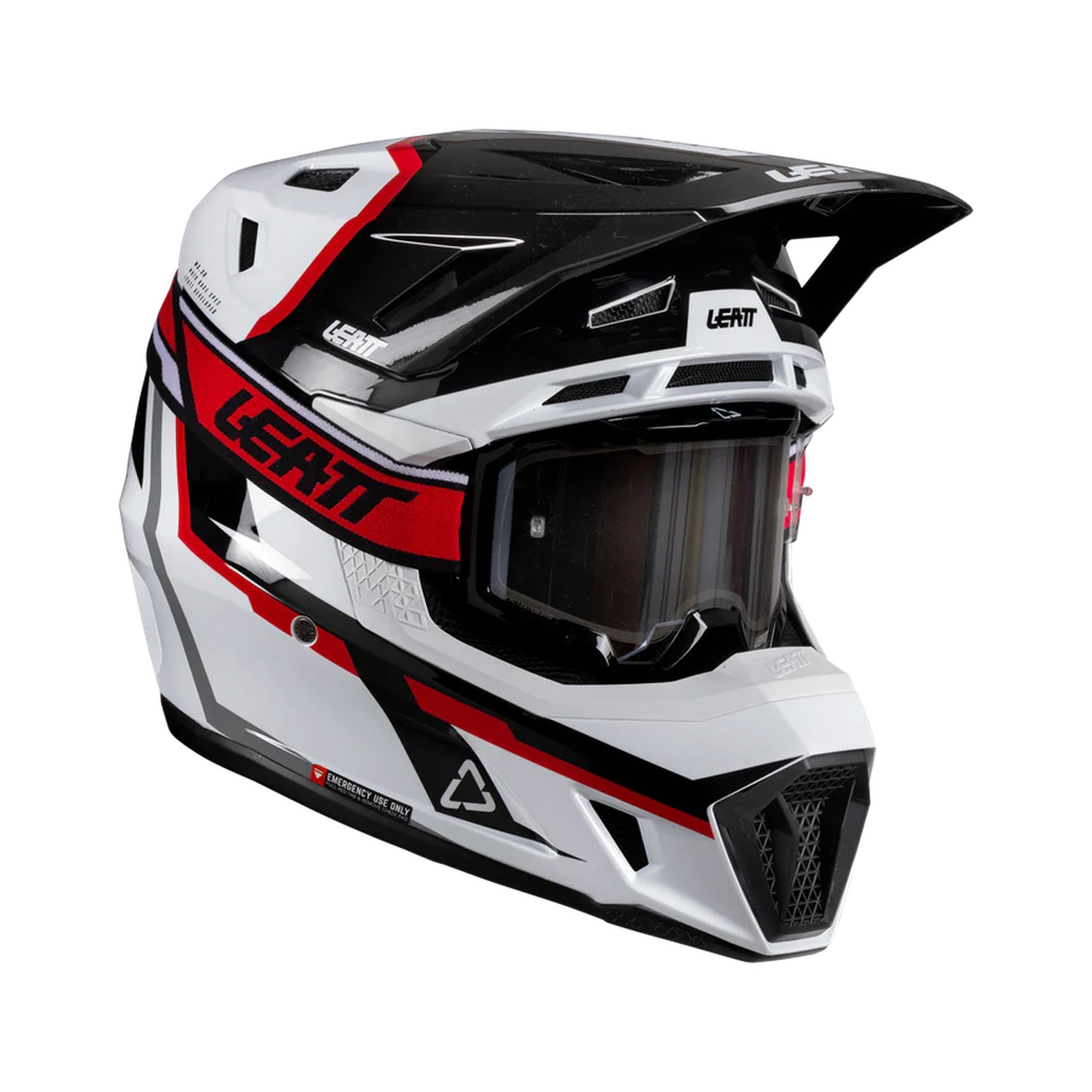Leatt Hjälm+Goggles Moto 7.5 Vit/Röd V26