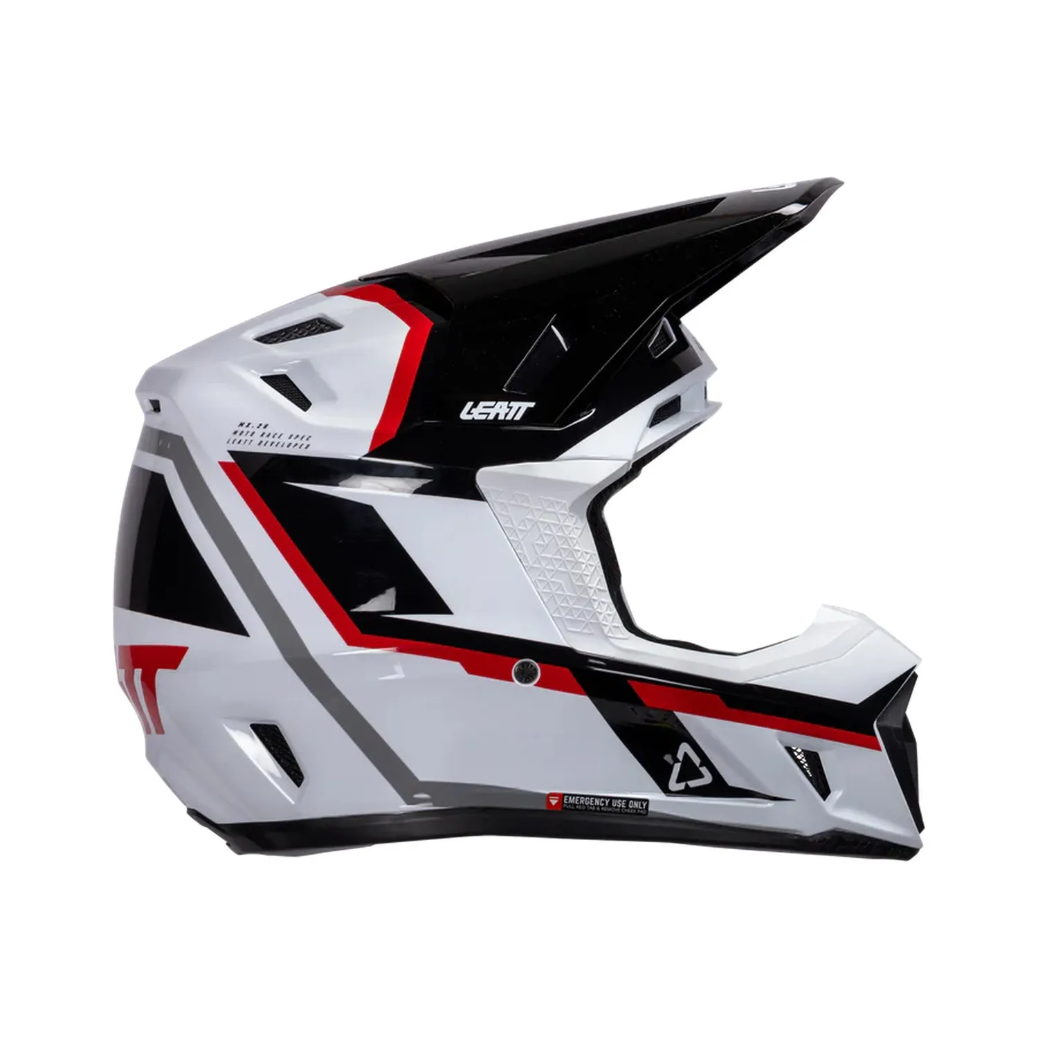 Leatt Hjälm+Goggles Moto 7.5 Vit/Röd V26