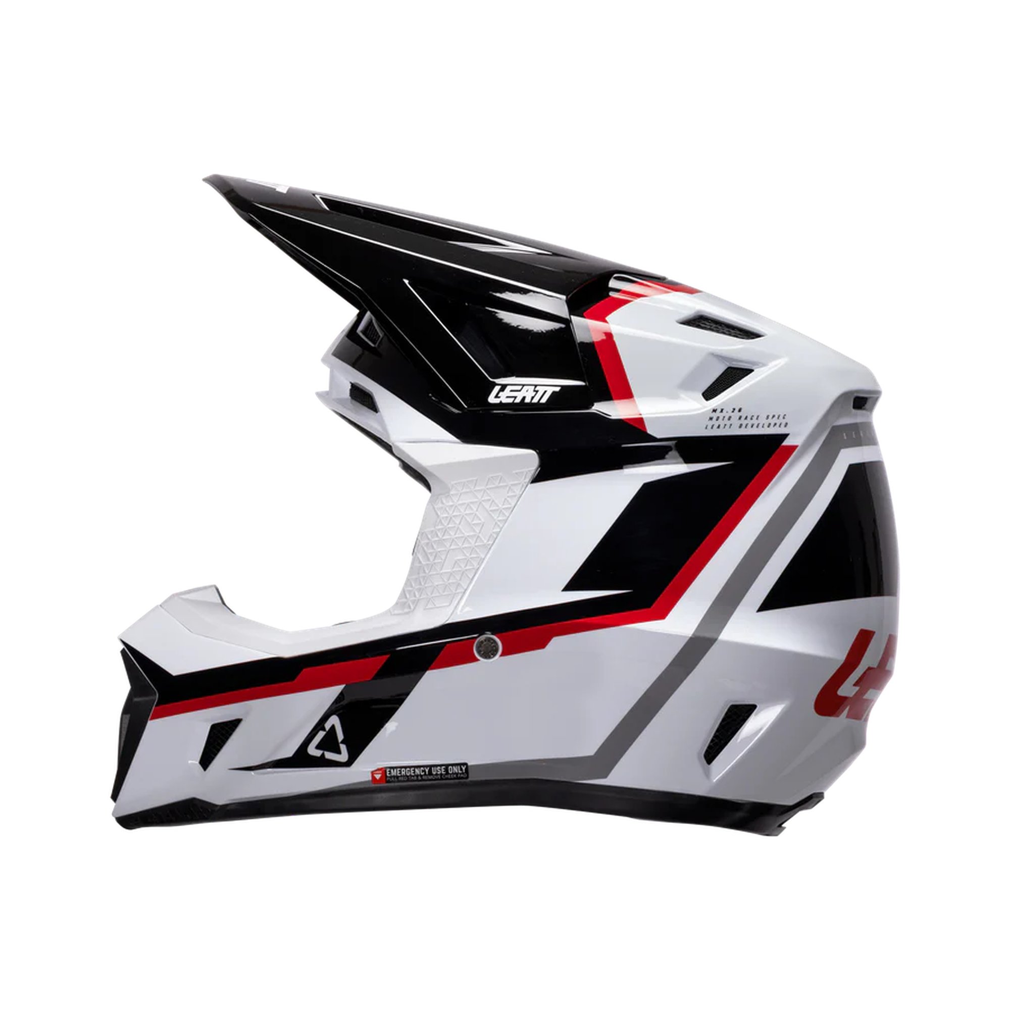 Leatt Hjälm+Goggles Moto 7.5 Vit/Röd V26