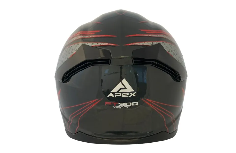 APEX Hjälm FT300 Vienna grå/röd/svart