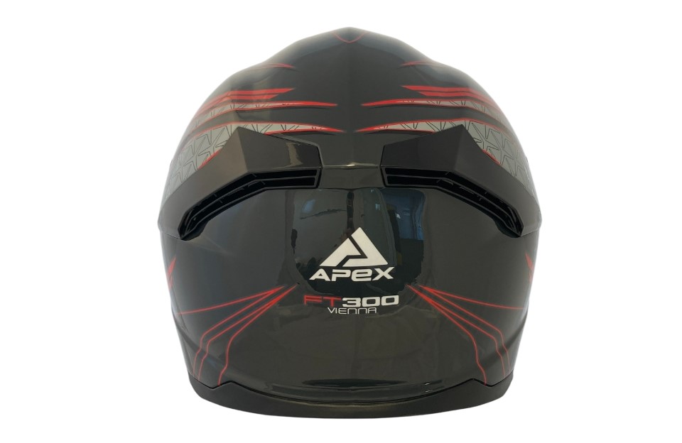 APEX Hjälm FT300 Vienna grå/röd/svart