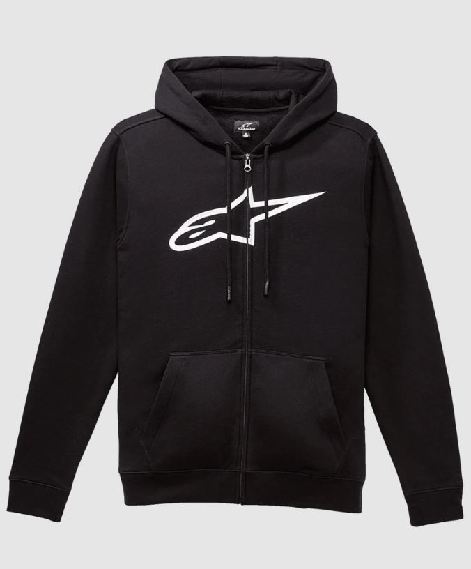 Alpinestars Fleece Angeless Zip Hoodie v3 Svart/Vit