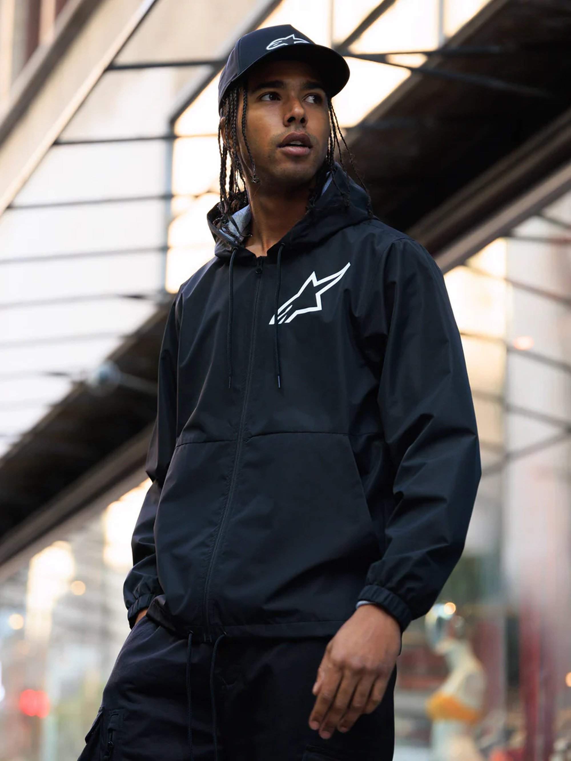 Alpinestars Jacket Speeder Chromium Windbreaker Black/White