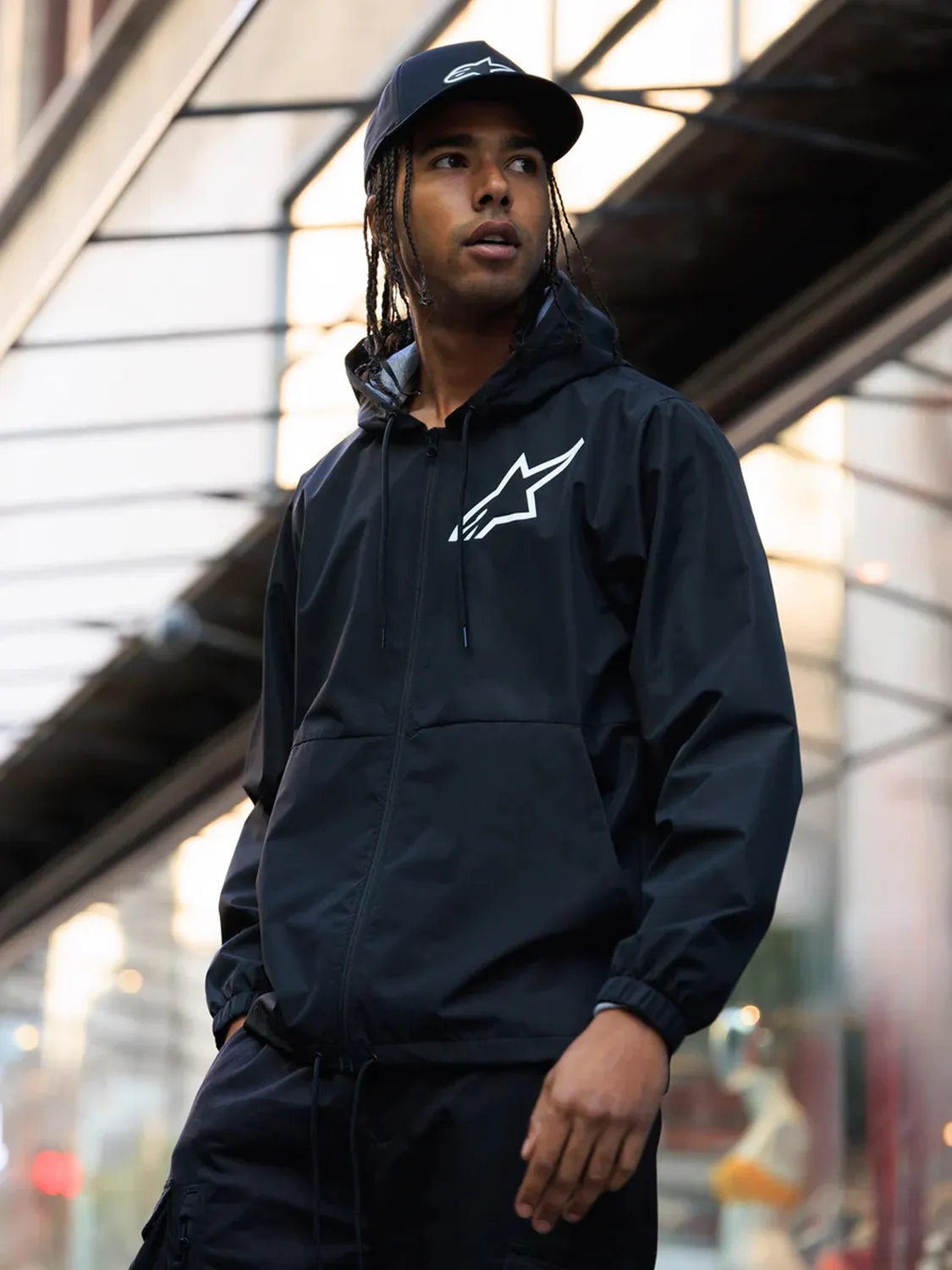 Alpinestars Jacket Speeder Chromium Windbreaker Black/White