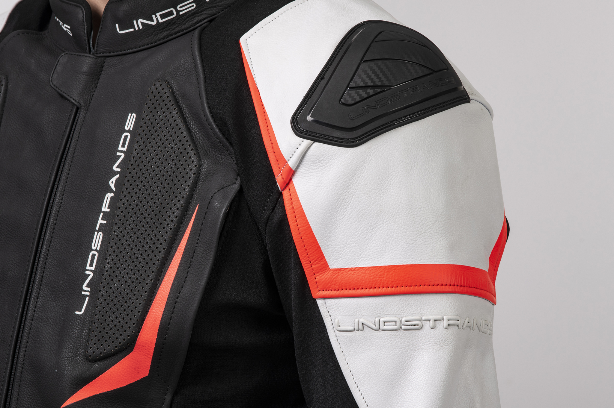 Lindstrands Skinnjacka Sanden Svart/vit 