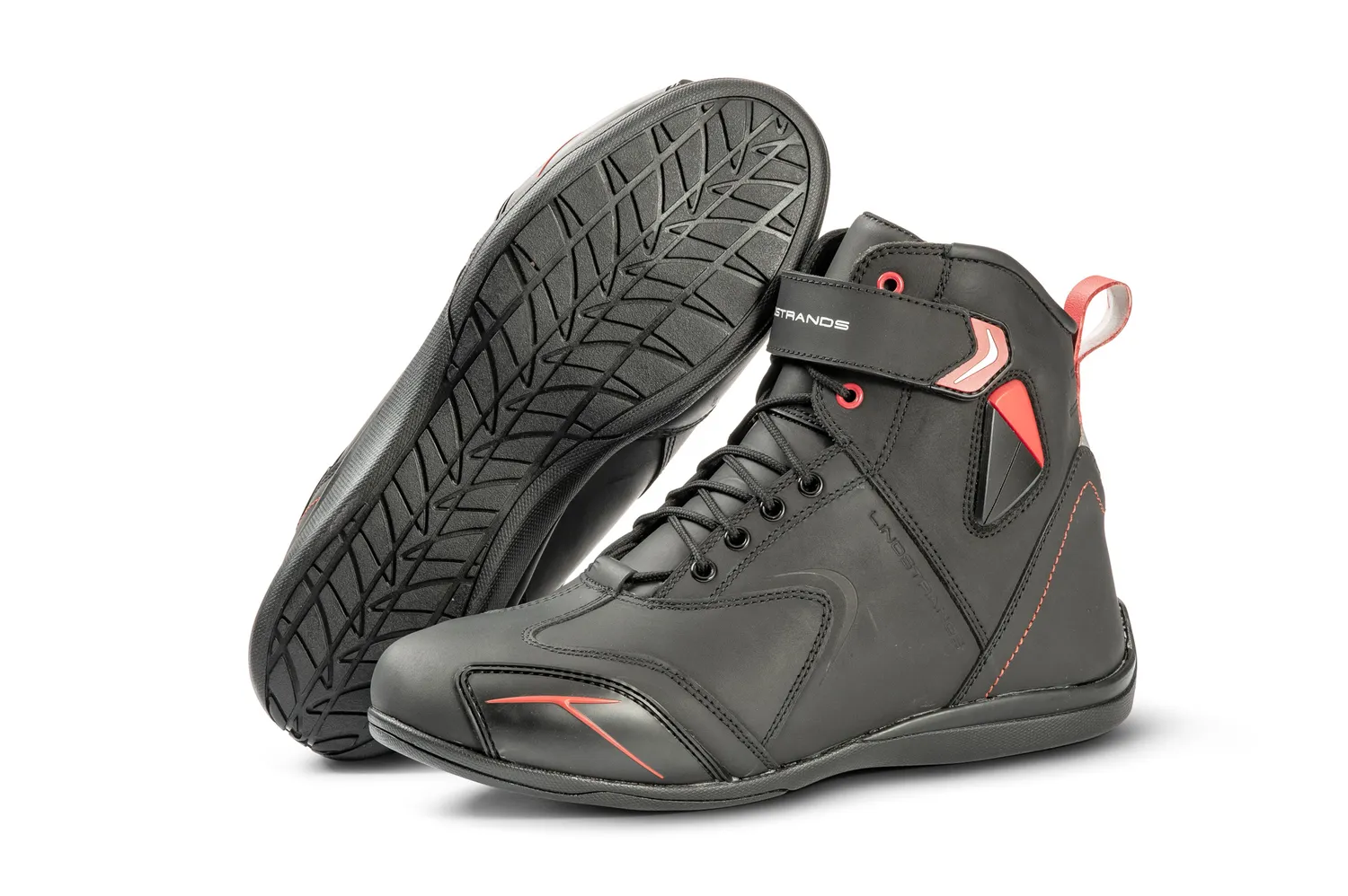Lindstrands Sneaker Sko Sport skinn, svart