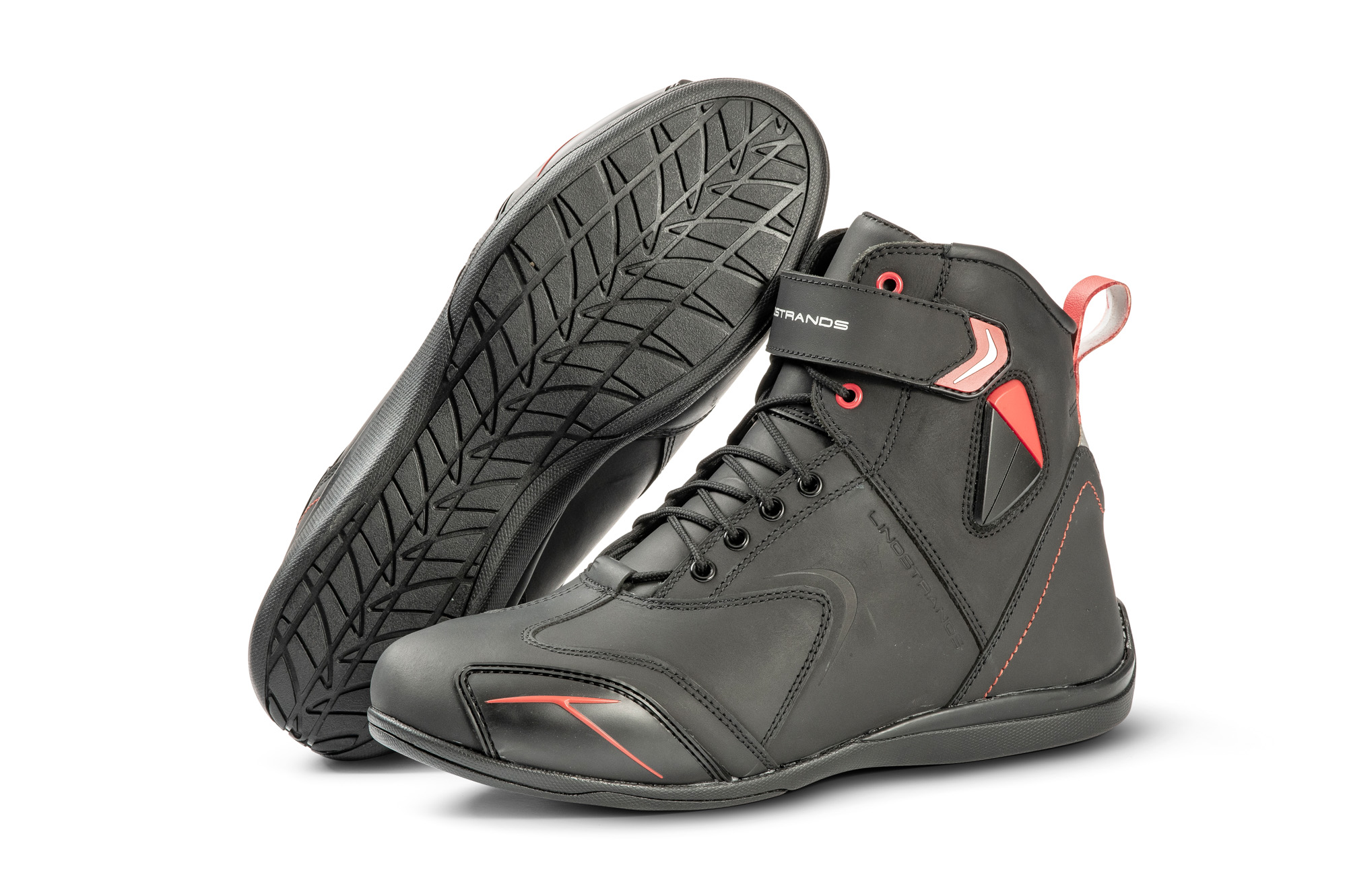 Lindstrands Sneaker Sko Sport skinn, svart