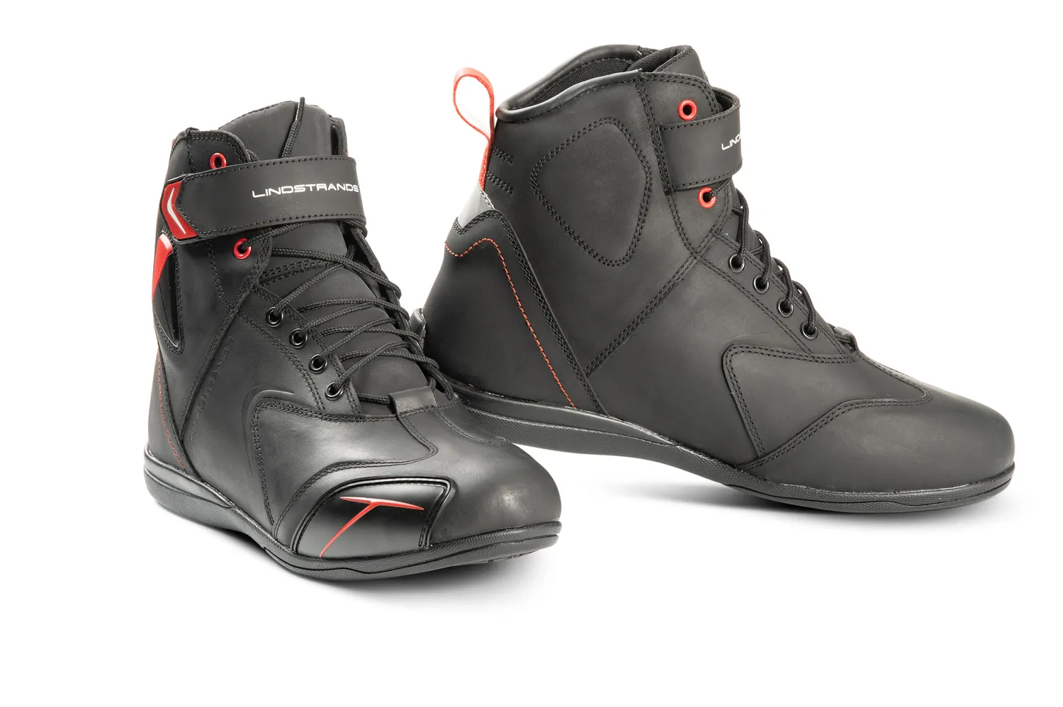 Lindstrands Sneaker Sko Sport skinn, svart