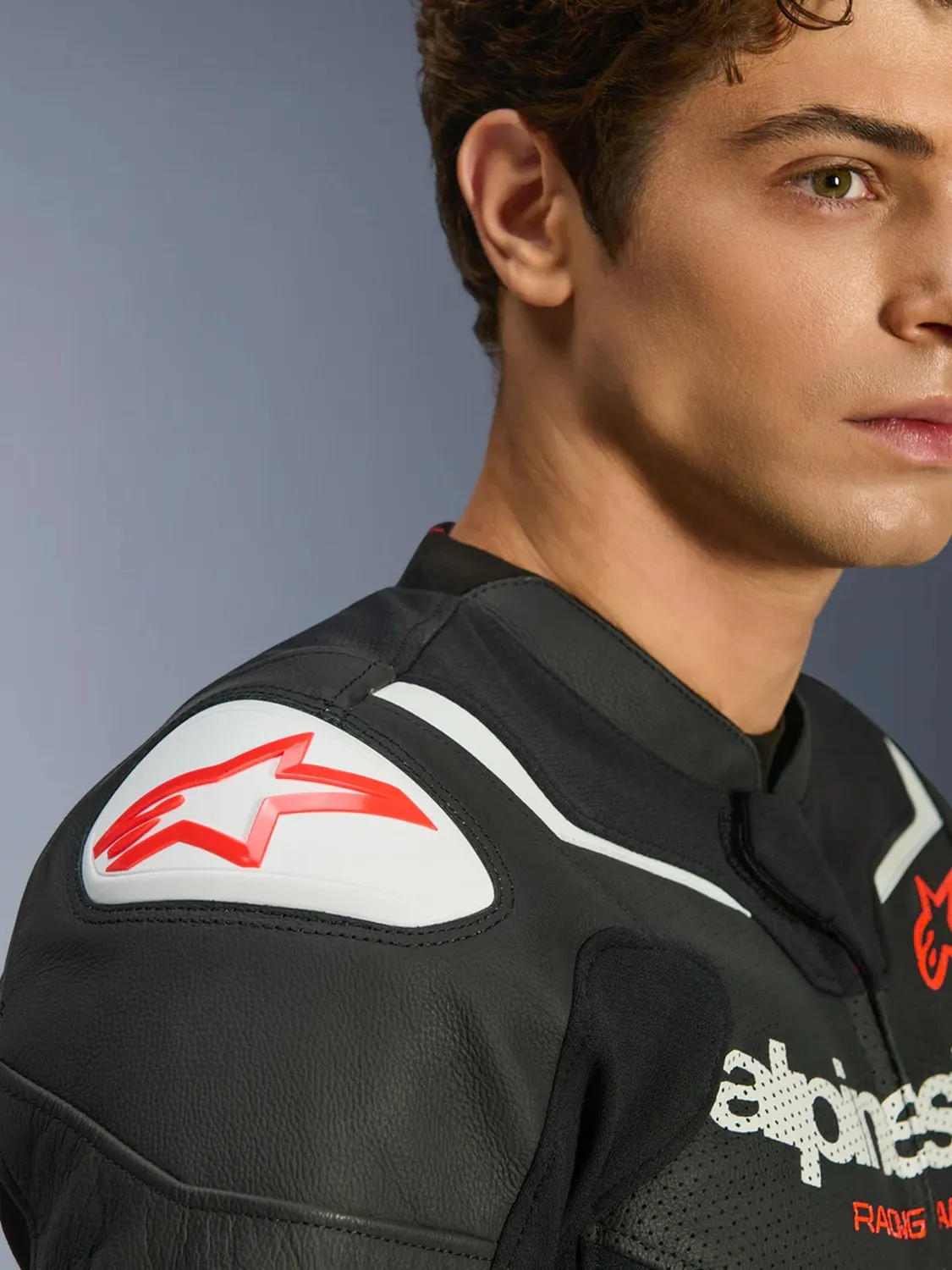 Alpinestars Skinnjacka GP Force v2 Airflow Svart/Vit