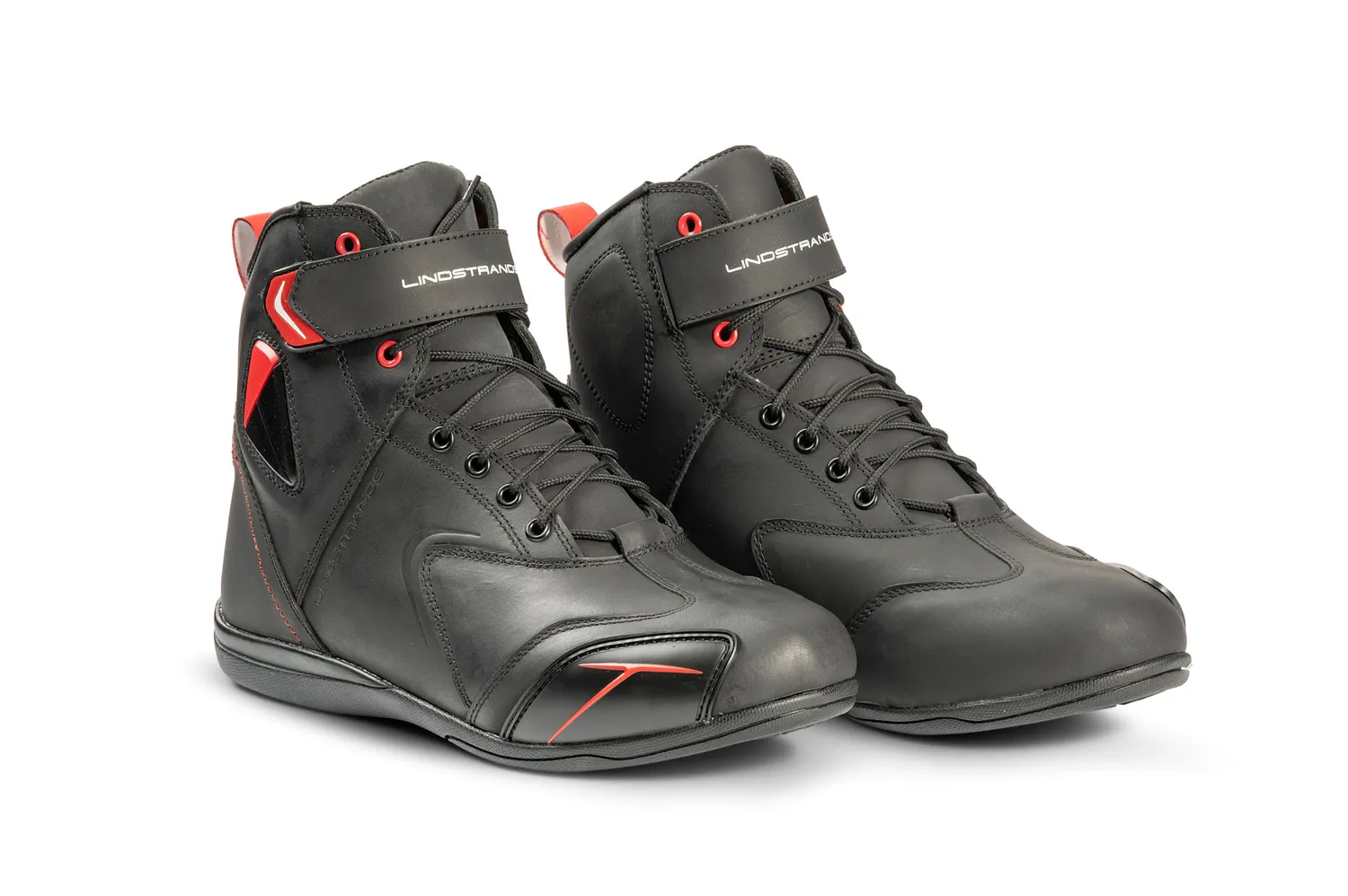Lindstrands Sneaker Sko Sport skinn, svart