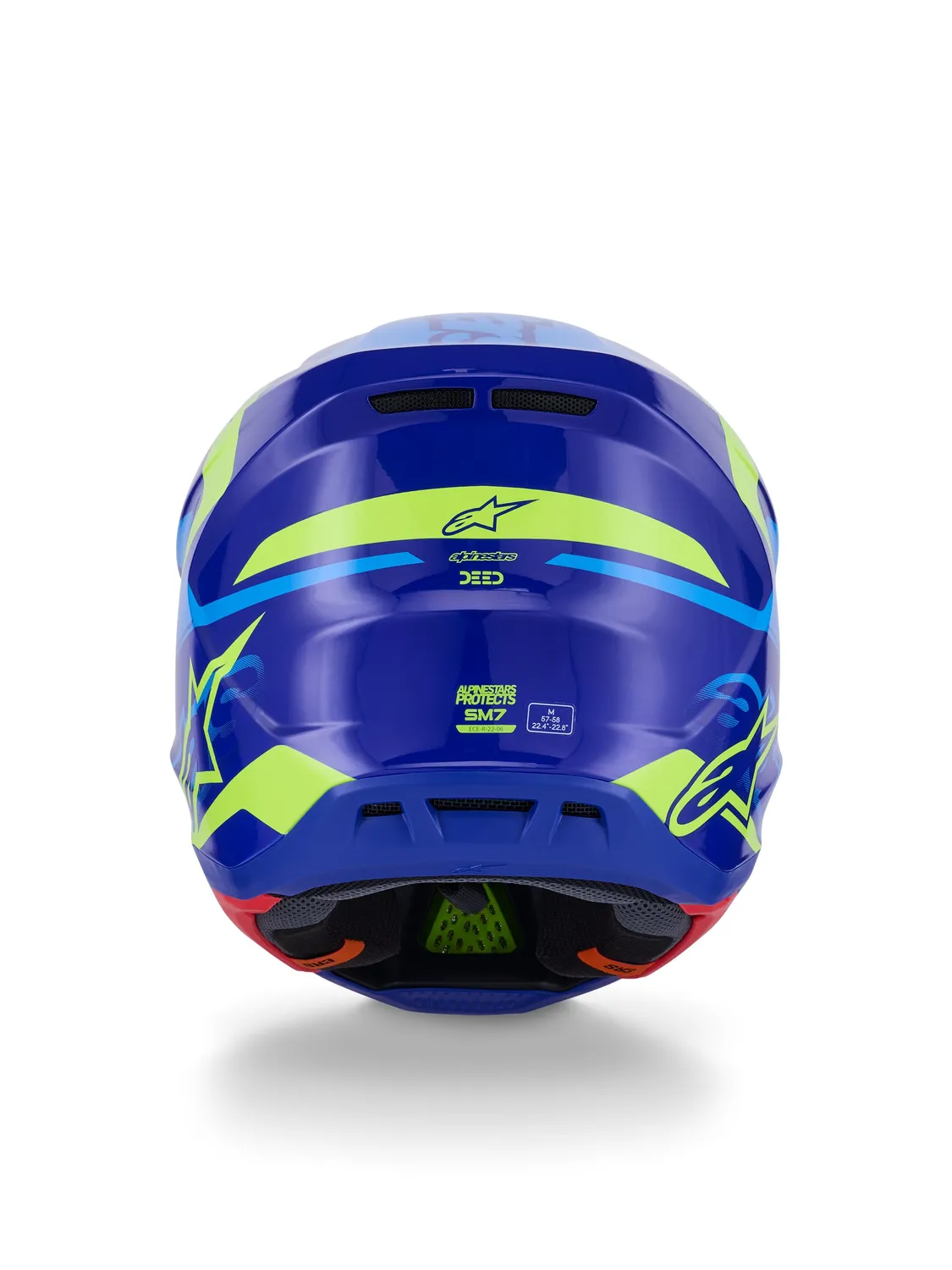 Alpinestars Hjälm S-M7 Deed Blå/Fluo Gul