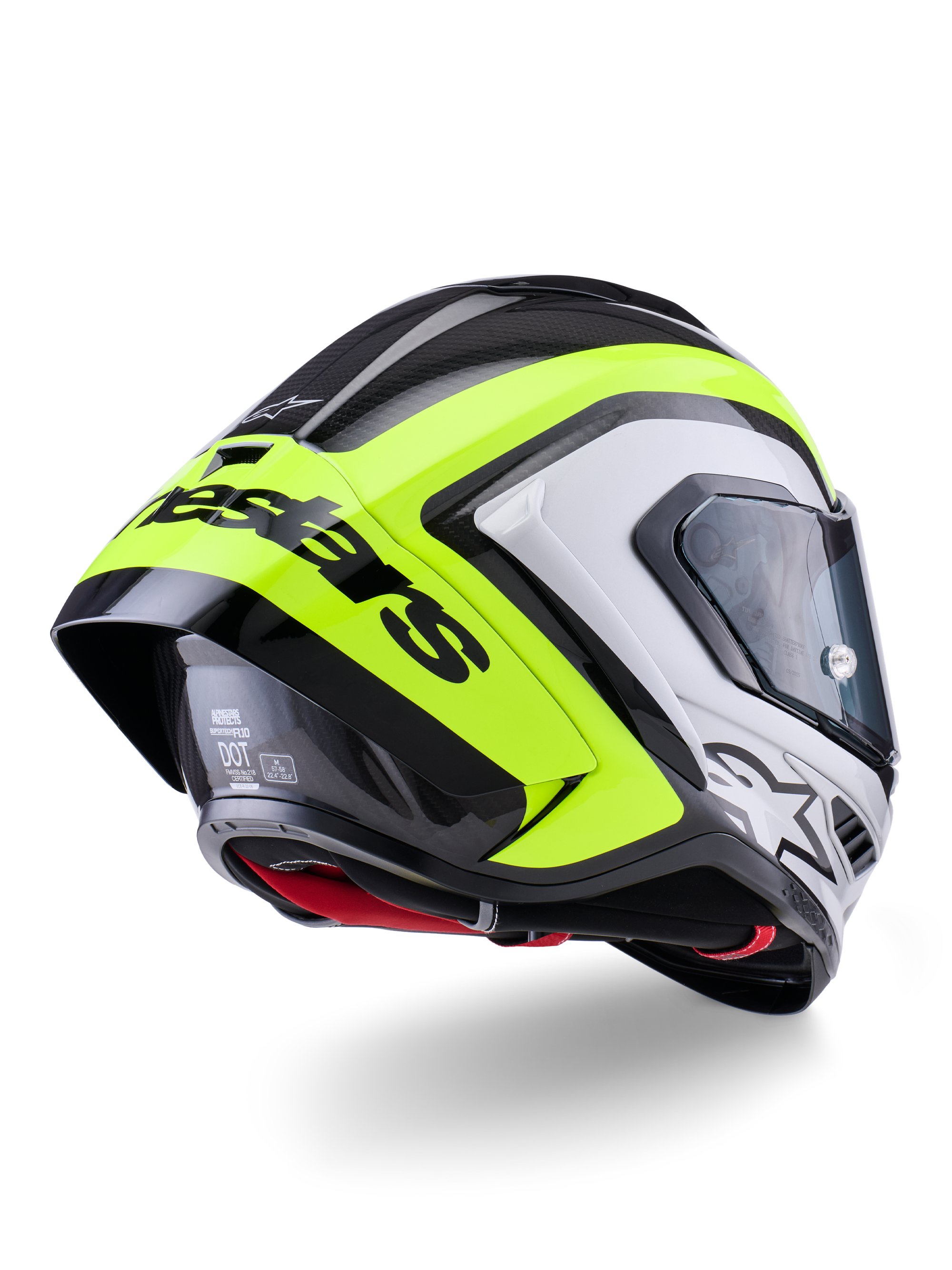 Alpinestars Hjälm Supertech S-R10 Arius Svart/Silver/Fluo Gul