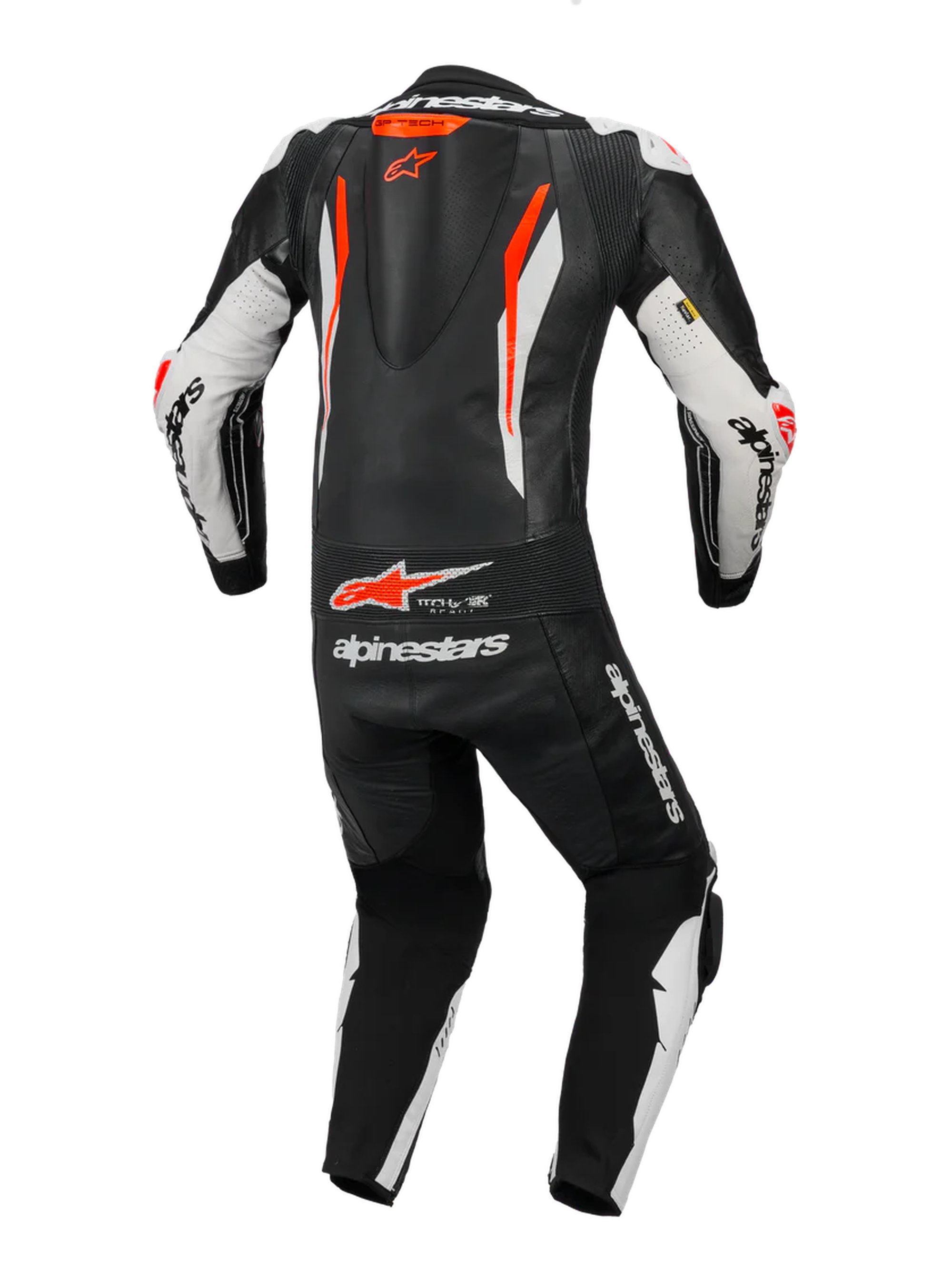 Alpinestars Skinnställ 1-pcs GP Tech v5 Svart/Vit/ Fluo Röd