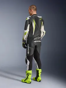 Alpinestars Skinnställ 1-pcs GP Tech v5 Svart/Vit/Fluo Gul