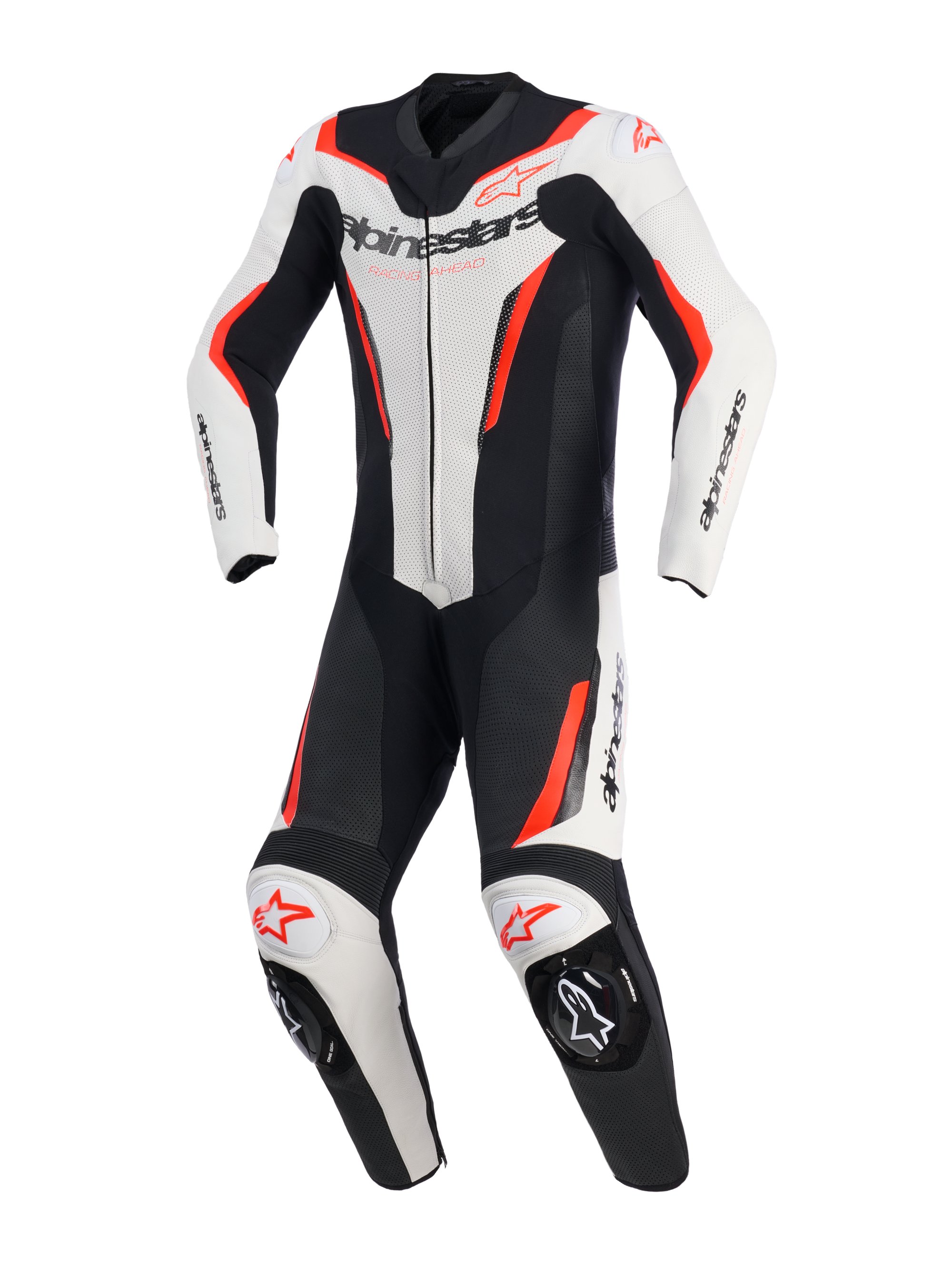 Alpinestars Skinnställ 1PCS GP Force V2 Svart/Vit/Röd Fluo