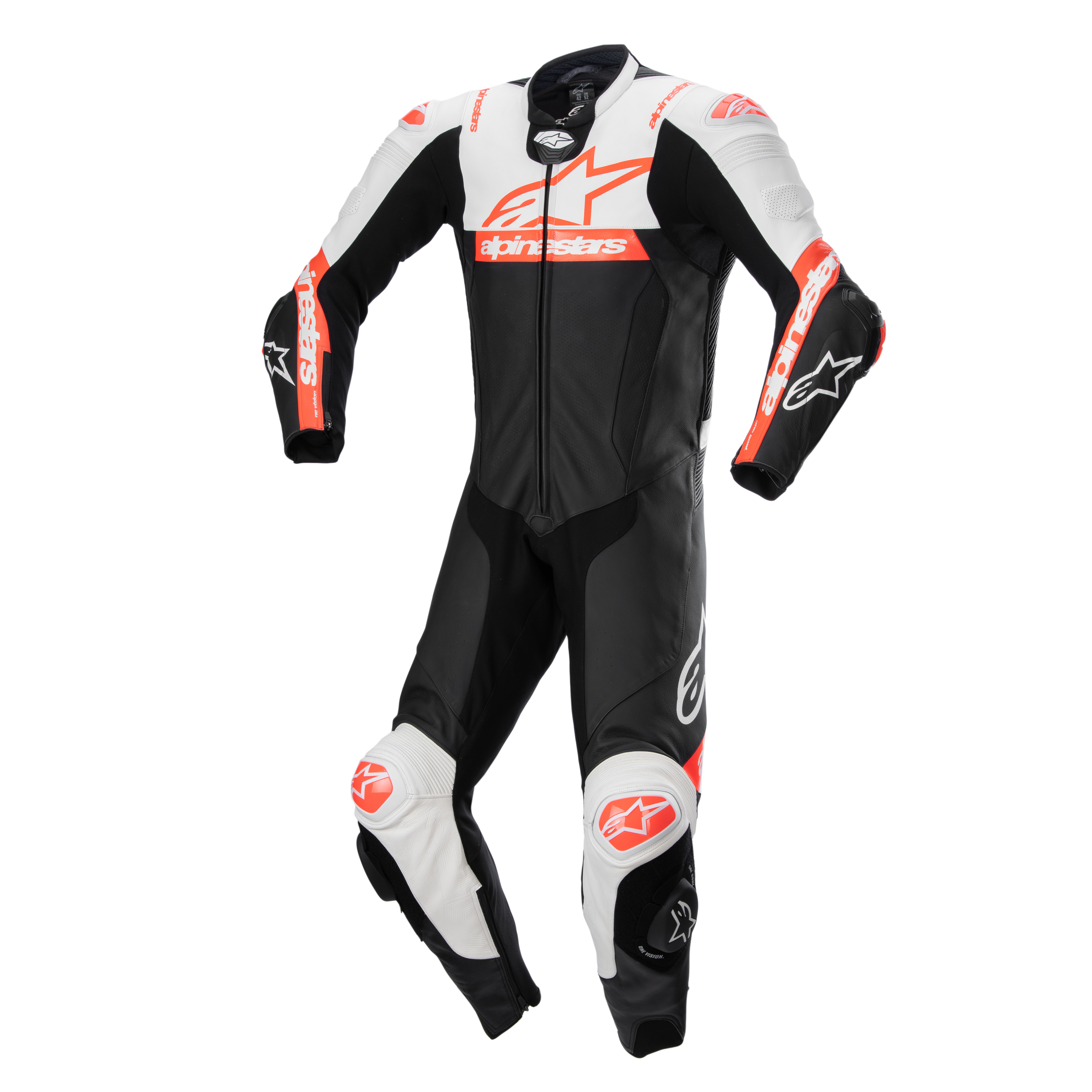 Alpinestars Skinnställ Missile Ward 1pc Svart/Vit/Röd Fluo