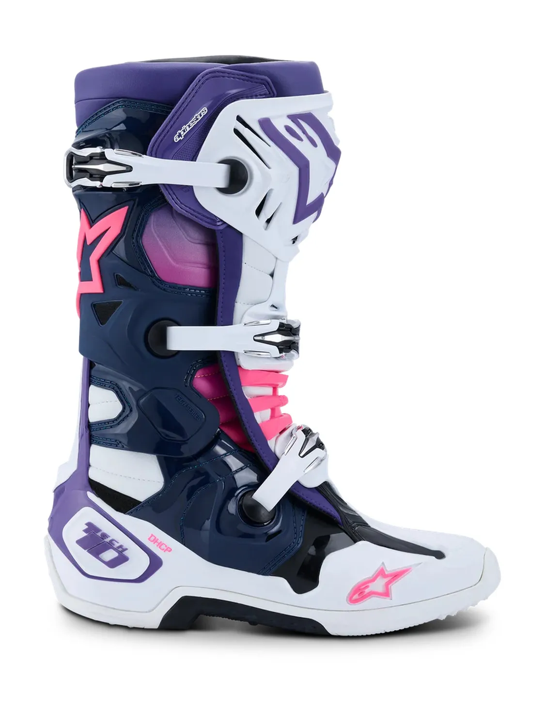 Alpinestars Stövel Tech 10 Vit/Violet/Fluo Rosa