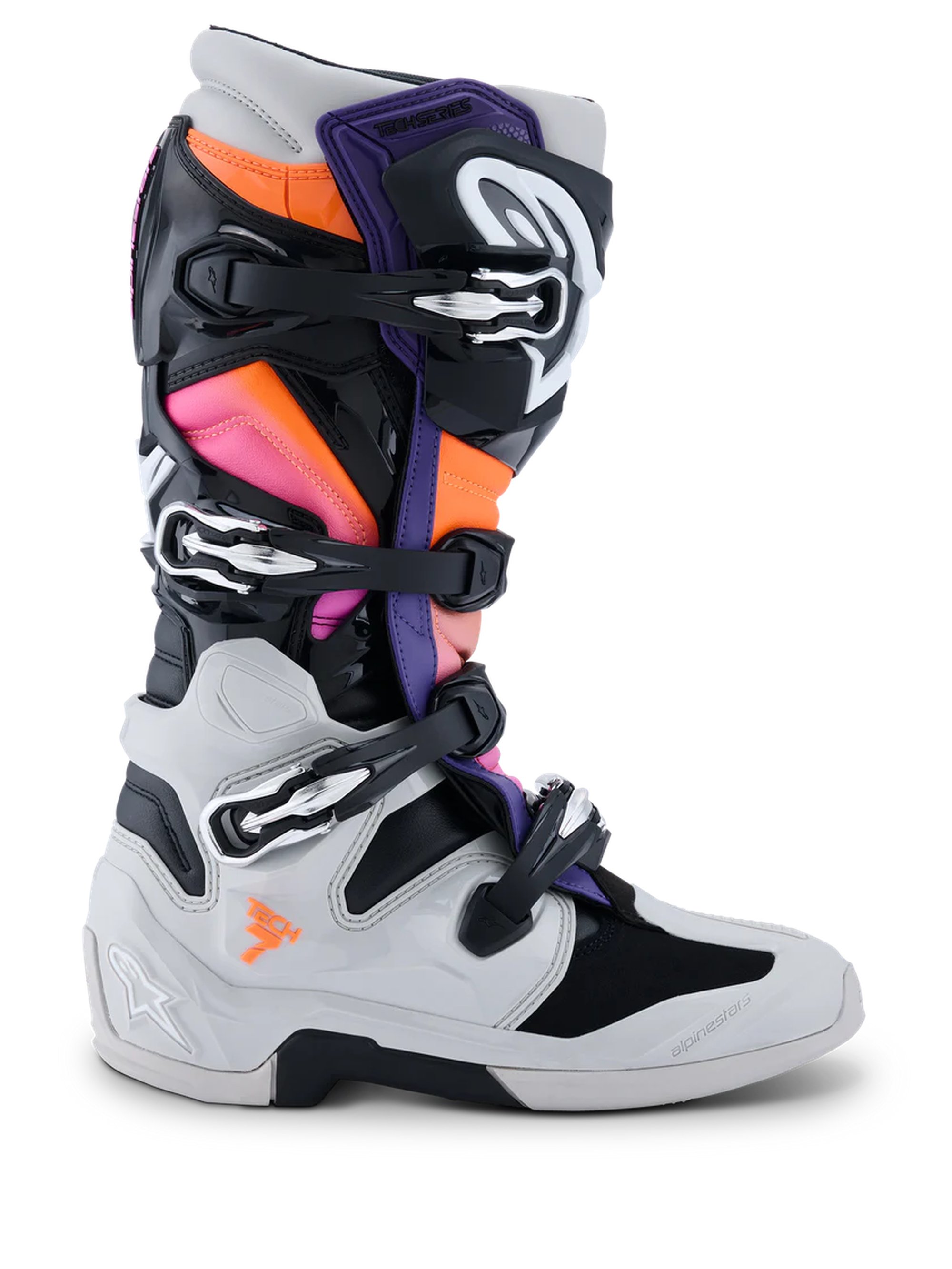 Alpinestars Stövel Tech 7 Svart/Orange/Fluo Magenta