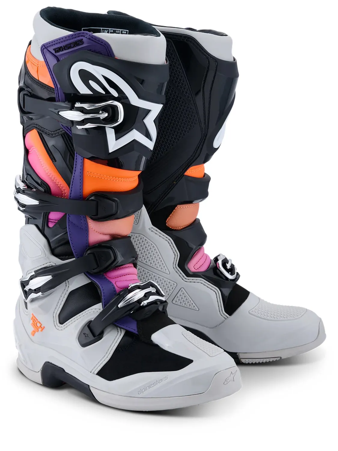 Alpinestars Stövel Tech 7 Svart/Orange/Fluo Magenta