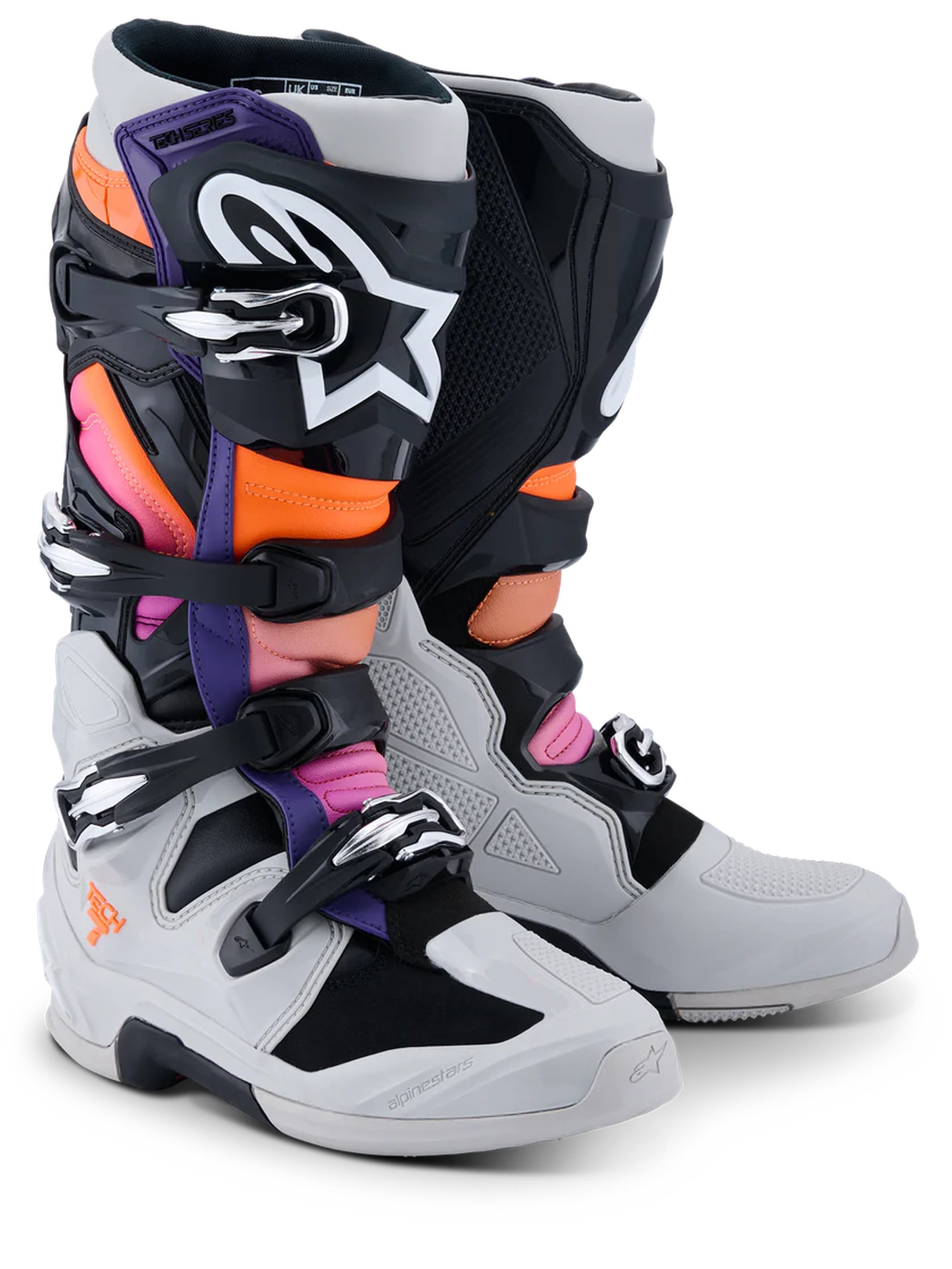 Alpinestars Stövel Tech 7 Svart/Orange/Fluo Magenta