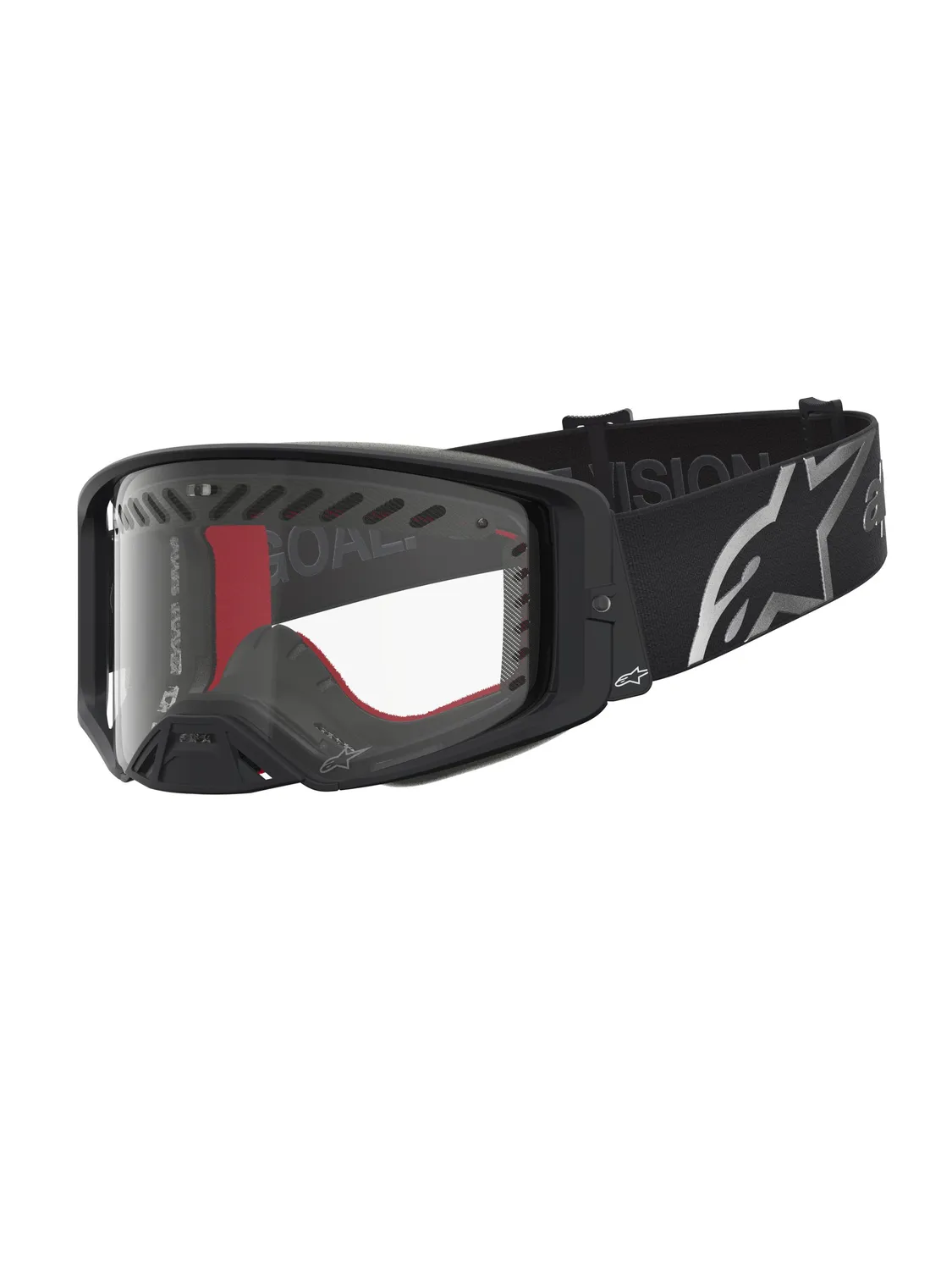 Alpinestars Goggle Supertech Dura Air Fluid Svart Silver Klar