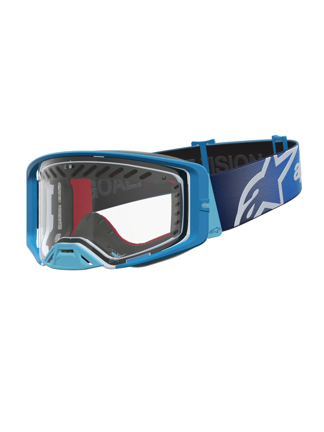 Alpinestars Goggle Supertech Dura Air Fluid Blå Fade Silver Klar