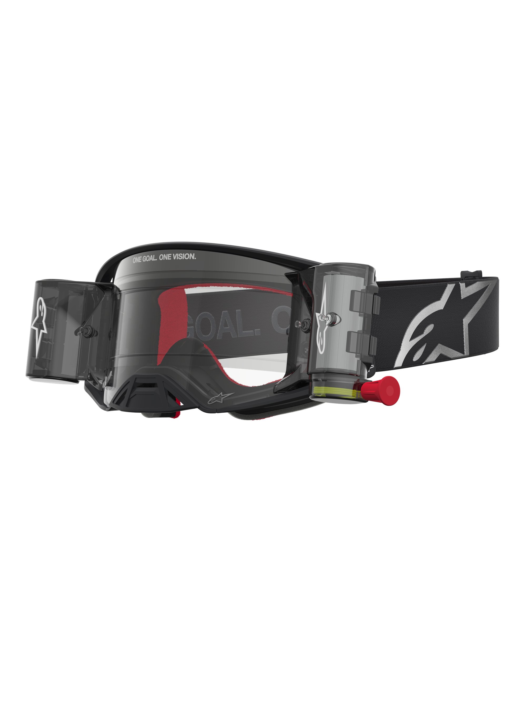 Alpinestars Goggle Supertech Firma Roll-Off Svart Silver Klar