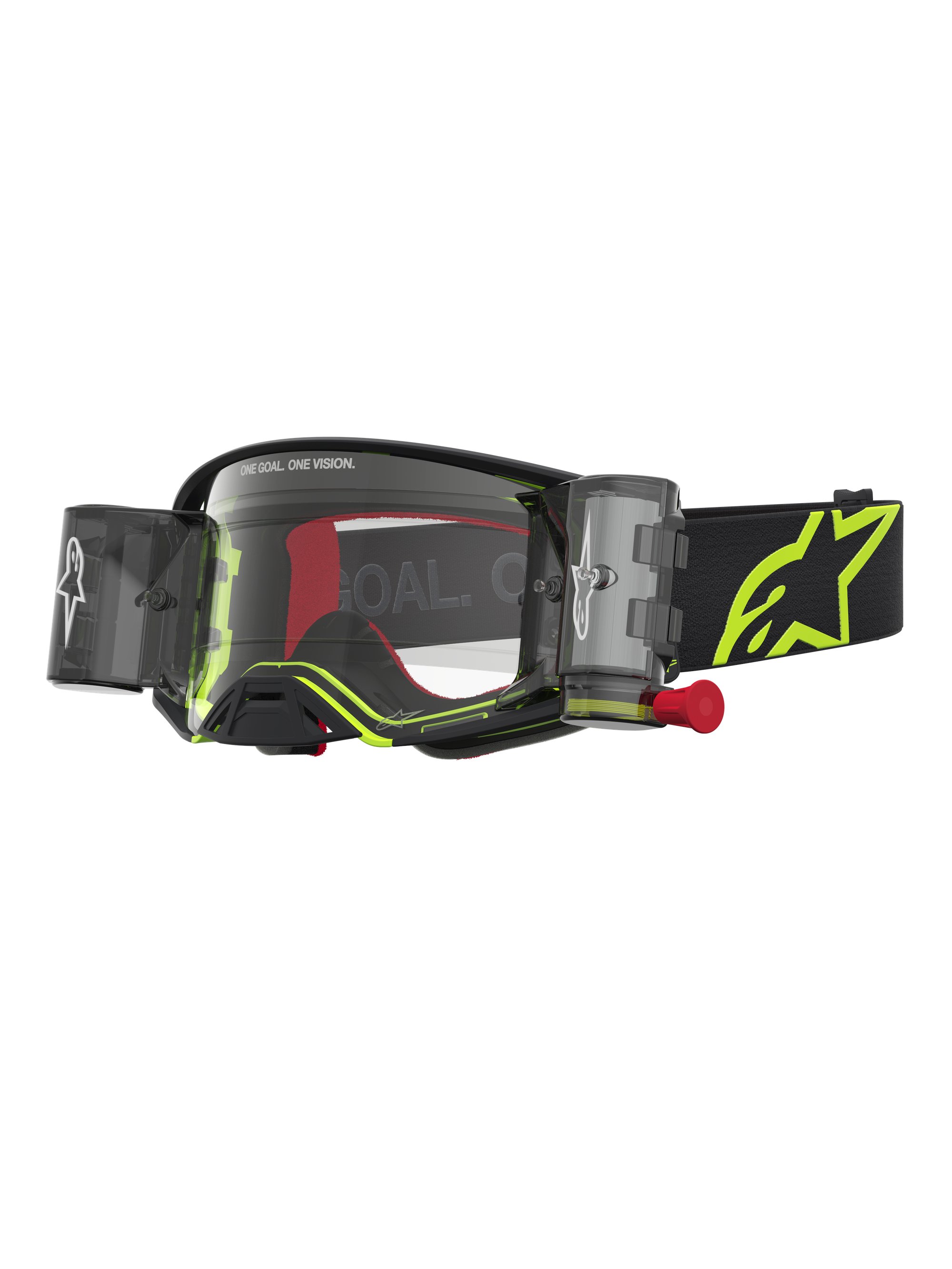 Alpinestars Goggle Supertech Firma Roll-Off Svart Gul Fluo Klar