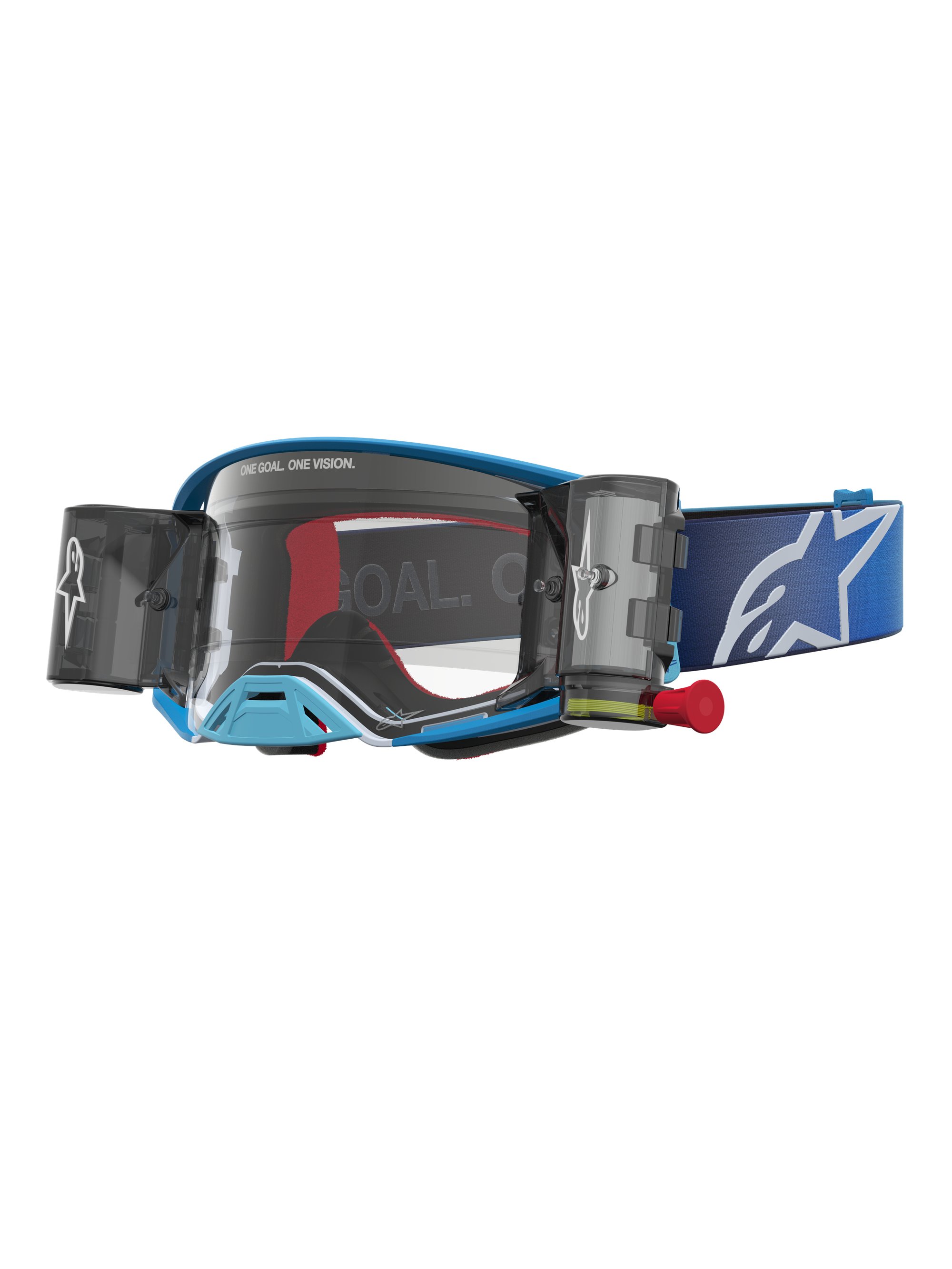Alpinestars Goggle Supertech Firma Roll-Off Blå Silver Klar