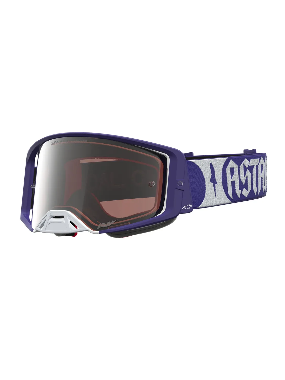 Alpinestars Goggle Supertech Atrox Deep Blå Vit Spegel Silver