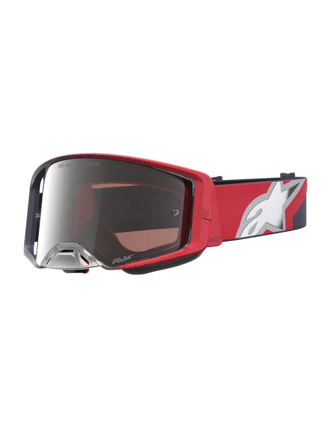 Alpinestars Goggle Supertech Hiten Svart Röd Spegel Silver