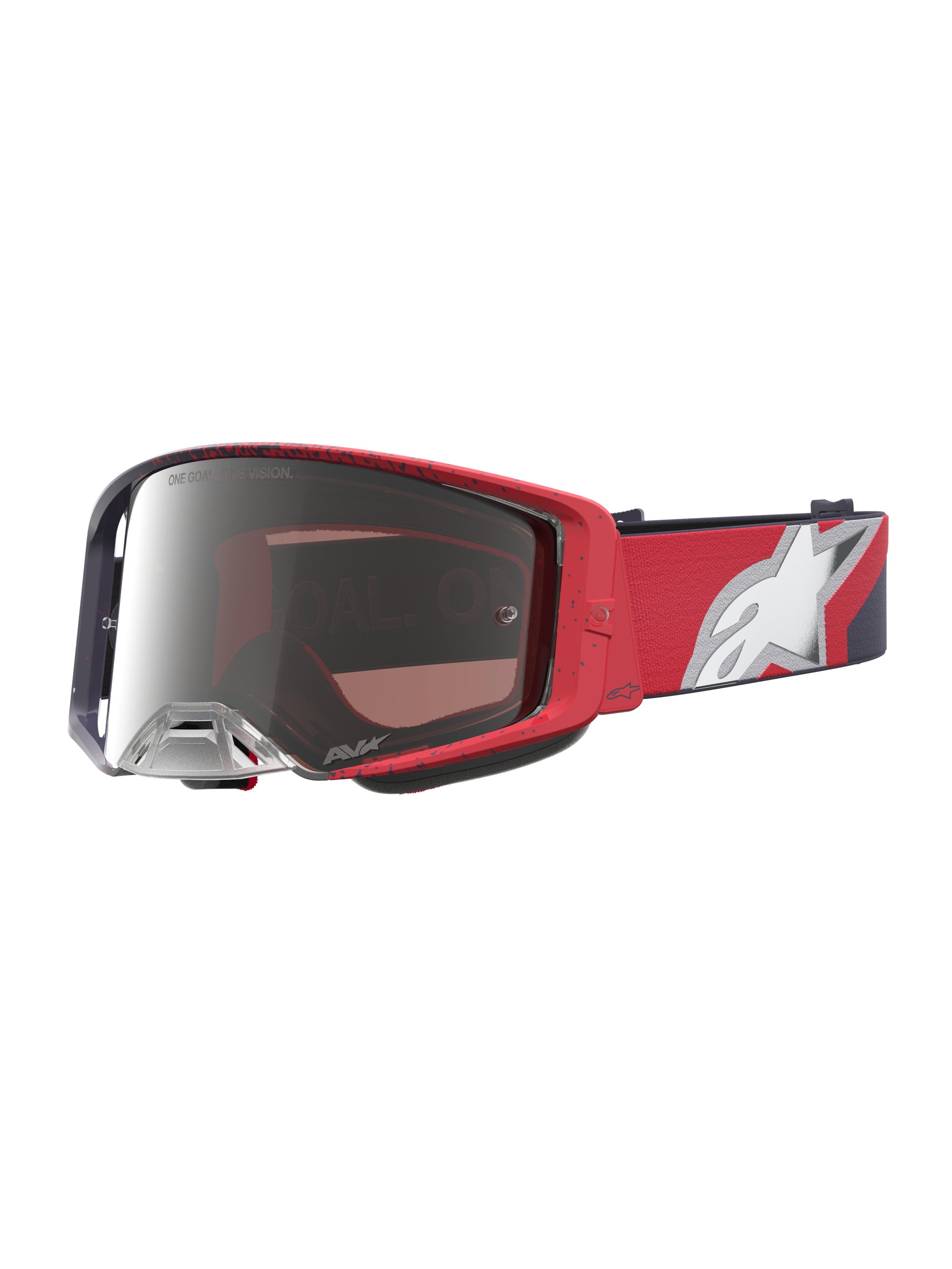Alpinestars Goggle Supertech Hiten Svart Röd Spegel Silver