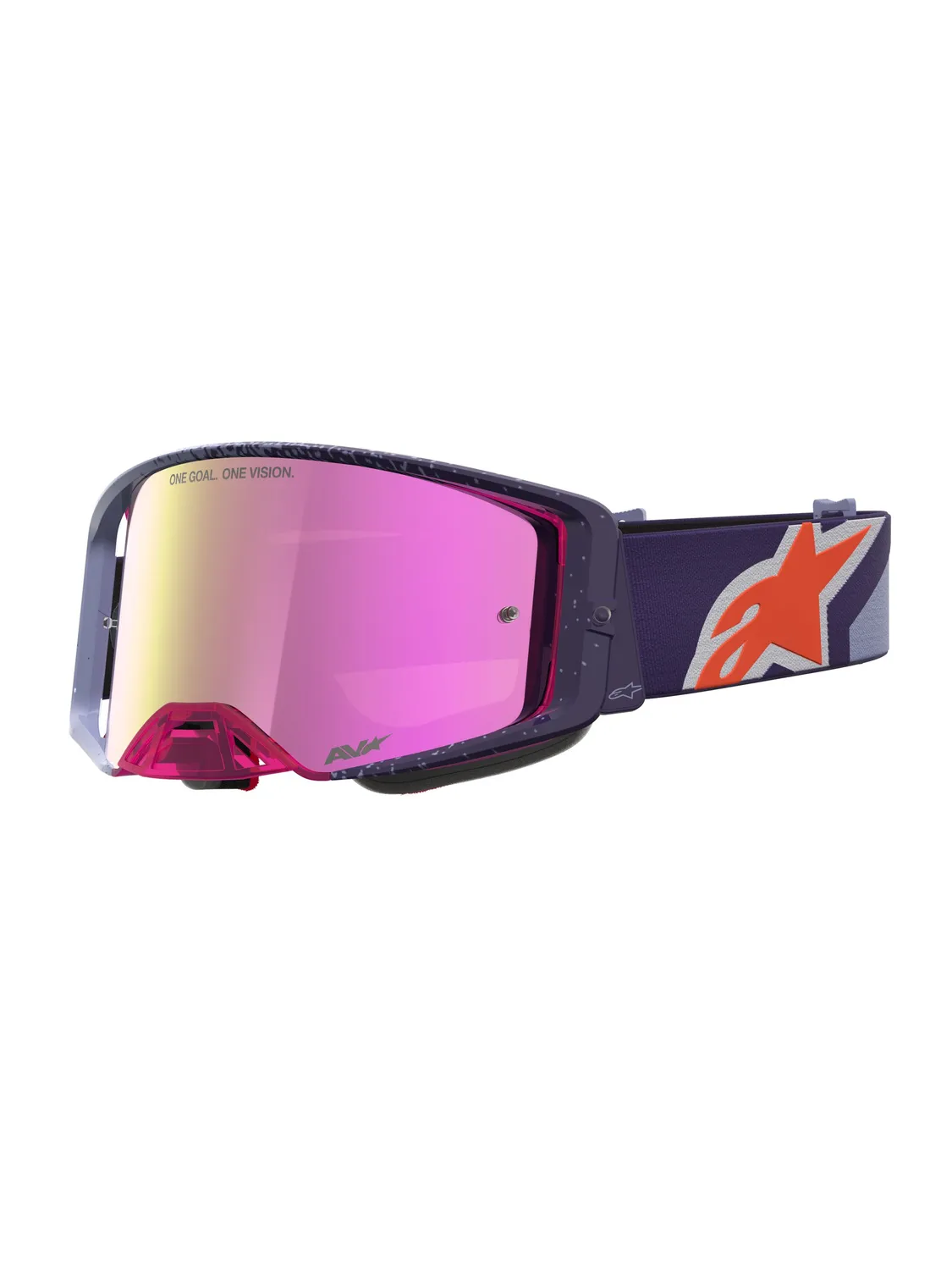 Alpinestars Goggle Supertech Hiten Lila Röd Spegel Rosa
